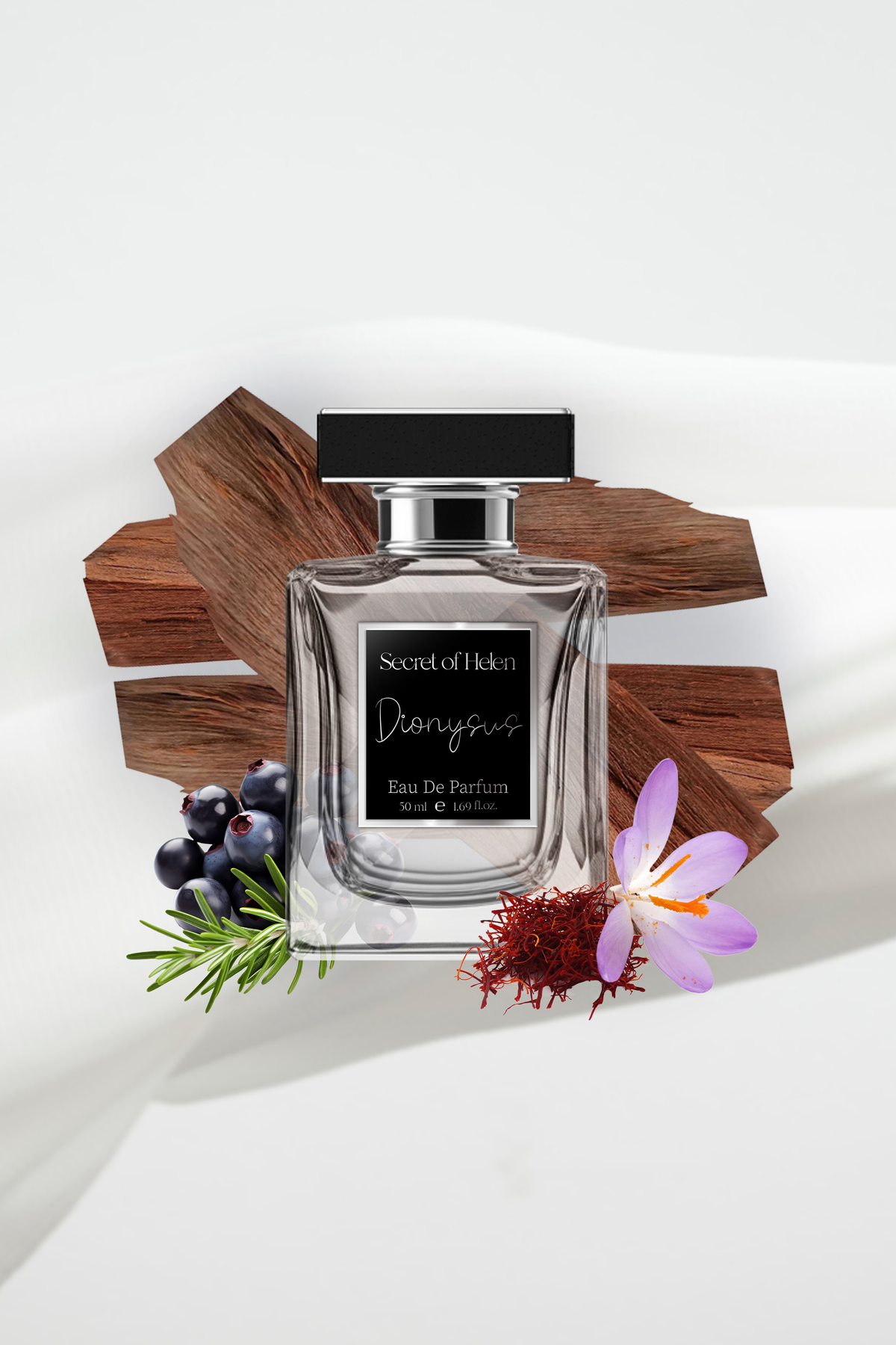 Secret of Helen Dionysus EDP Erkek Parfüm, Baharatlı-Odunsu,Greyfurt, Ardıç, Gül, Paçuli, Oud, Buhur, 50ml