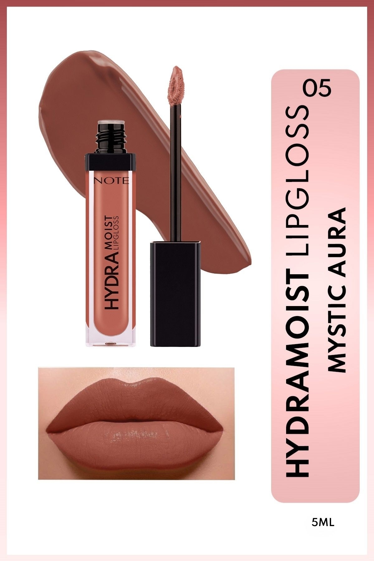 NOTE Hydramoist Lipgloss 05 Mystic Aura Nemlendirici Dudak Parlatıcısı - Kahverengi