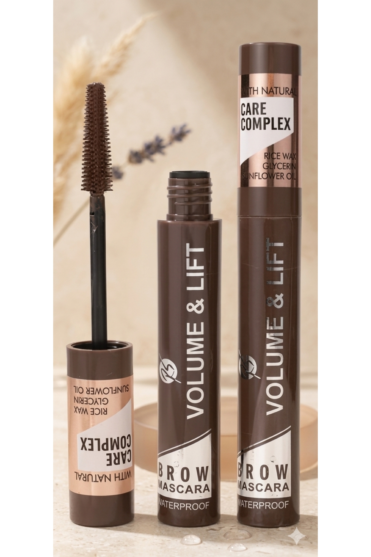 SİBELA BEAUTY GÜZEL GÖRMEK GÜZEL DÜŞÜNDÜRÜR Volume & Lift Suya Dayanıklı Besleyici Kaş Maskarası - Kahverengi