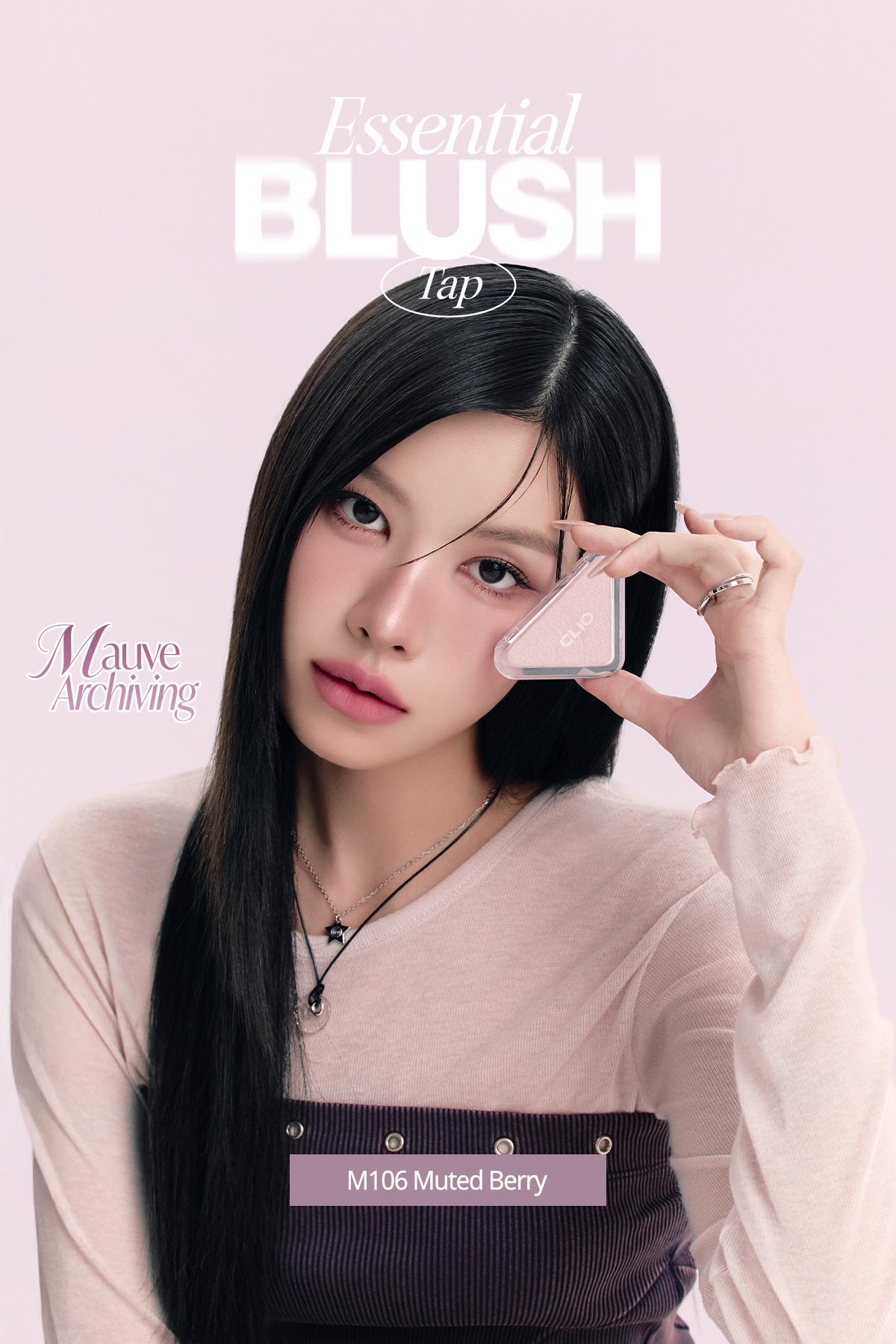 CLIO Katmanlanabilir Yumuşak Dokulu Kadife Bitişli Allık Essential Blush Tap (M106 Muted Berry)