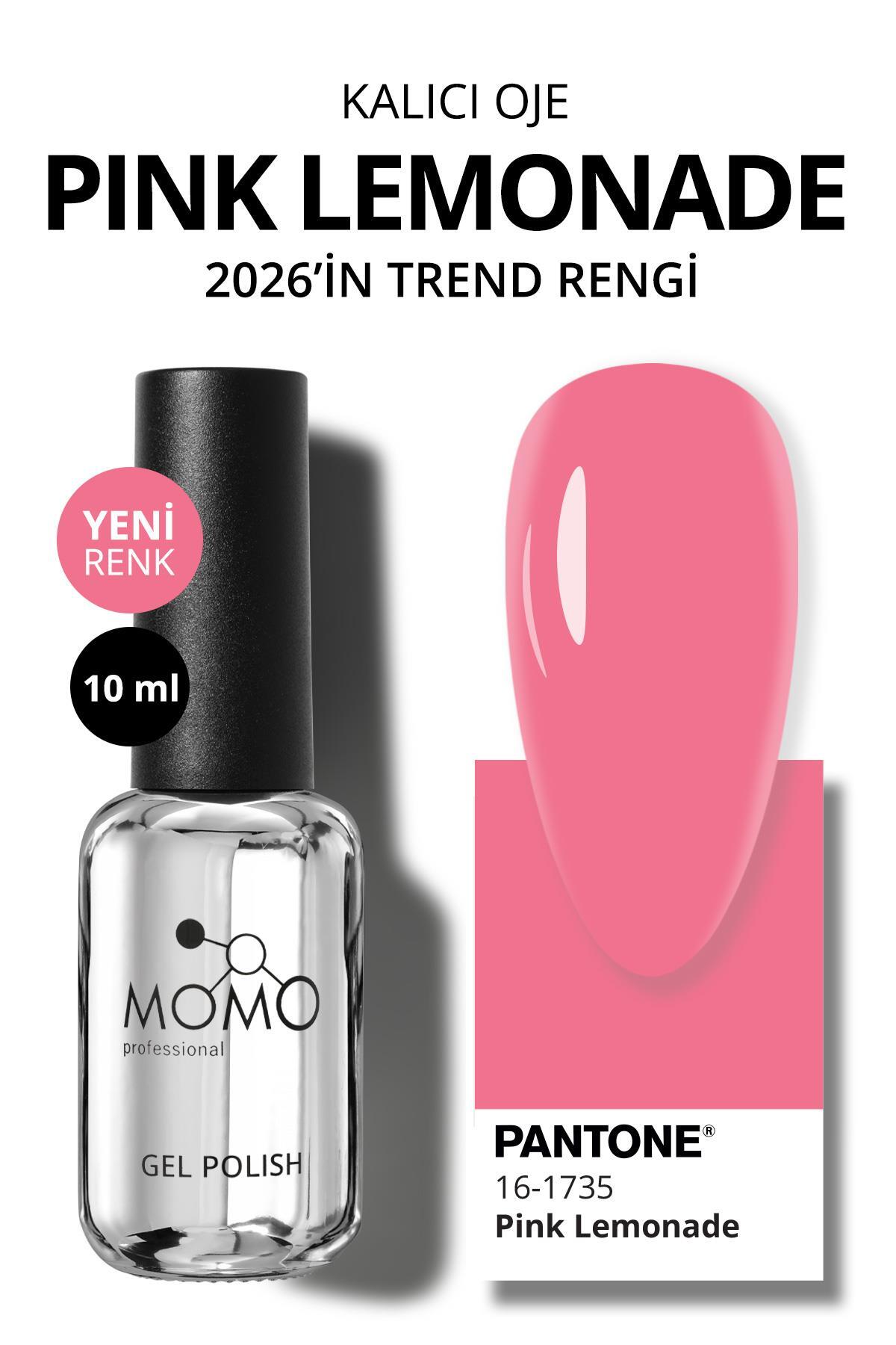 MOMO professional Kalıcı oje Pantone Pink Lemonade, Pastel Pembe, 10 ml