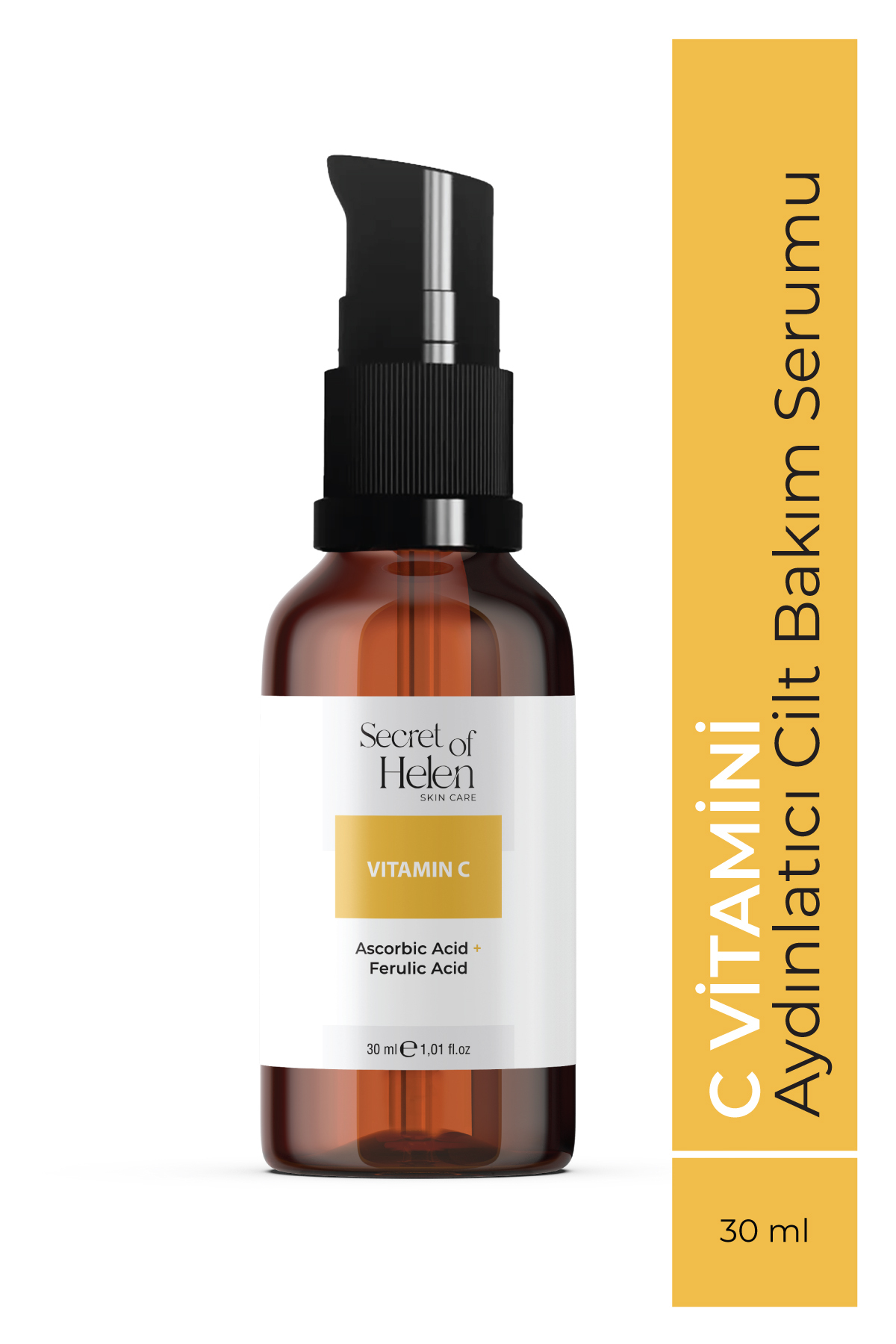 Secret of Helen Vitamin C Serum 30 ml |aydınlatıcı & Ton Eşitleyici & Canlandırıcı| Ascorbic Acid, Ferulic Acid