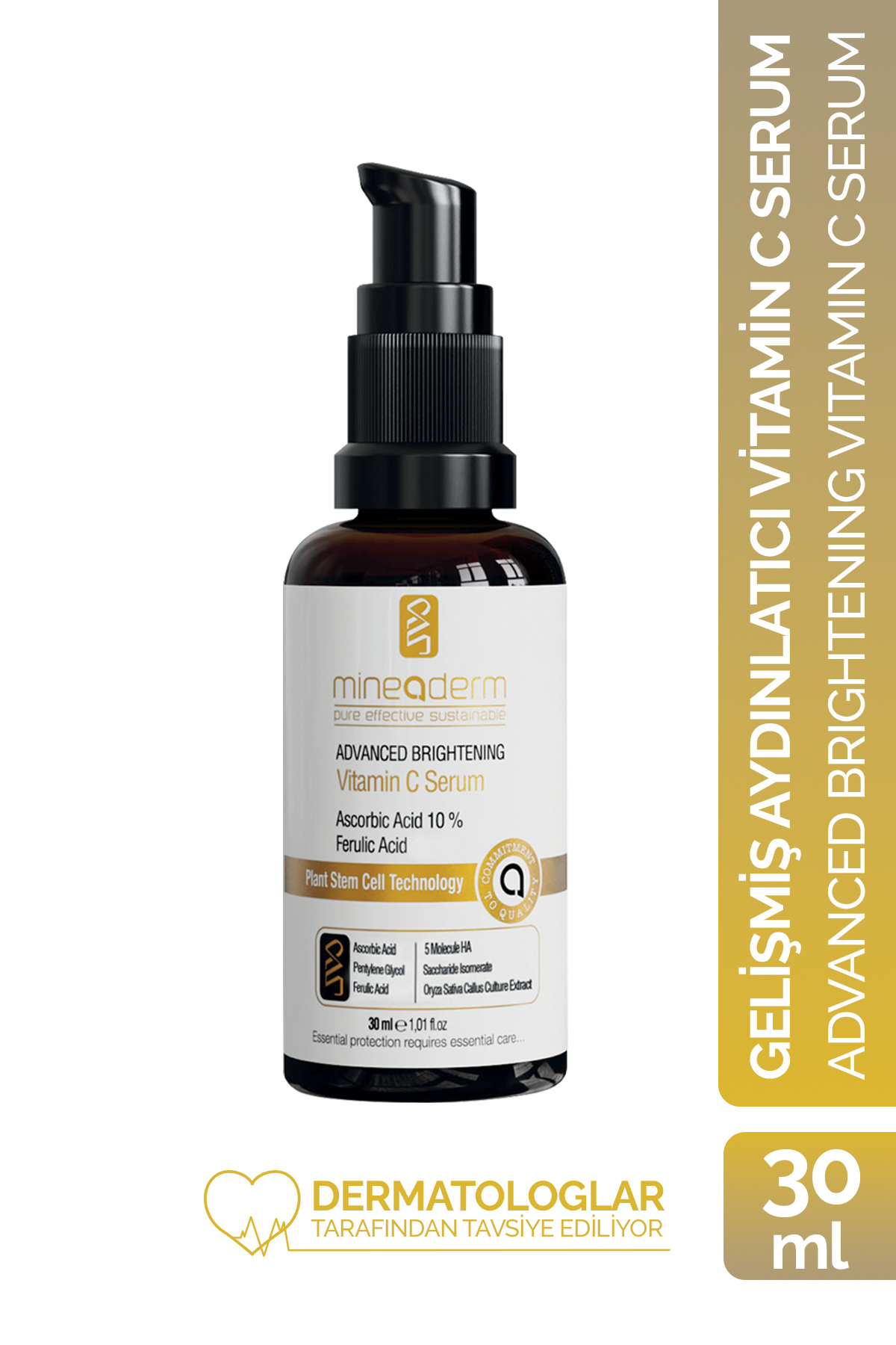 mineaderm %10 Ascorbic Asit İçeren Aydınlatıcı C Vitamini Bakım Serumu/Advanced Brightening Vitamin C Serum