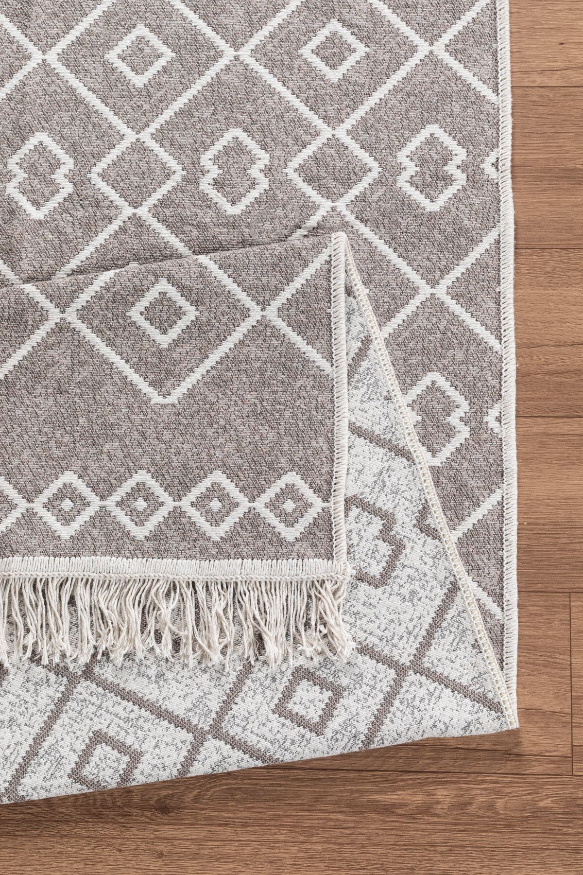 Valery Home Arya Vl Çift Taraflı,katlanabilir,yıkanabilir,yüksek Kalite Pamuk Salon,oturma Odası,balkon Kilim