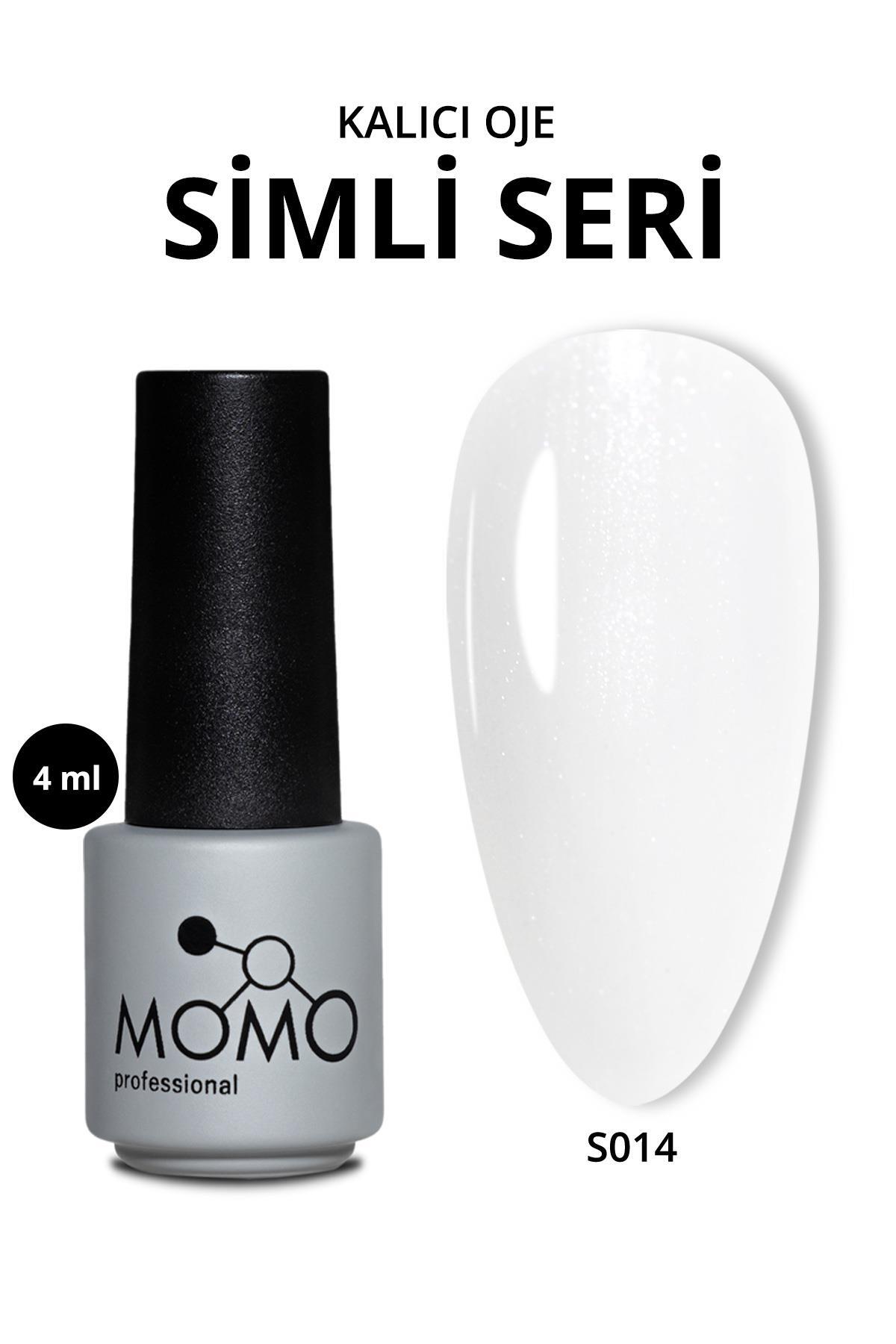 MOMO professional Kalıcı Oje S014, Simli Süt Beyazı, 4 ml