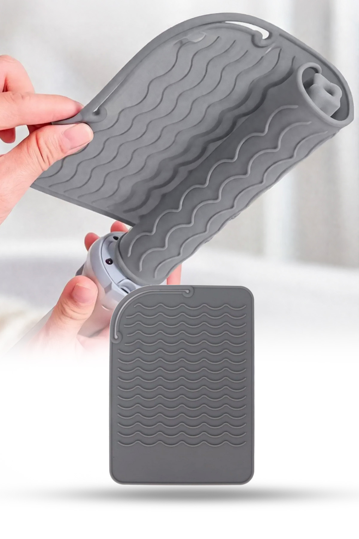 omilife Saç Maşası Isıya Dayanıklı Silikon Mat Çok Fonksiyonlu Kaymaz Düz Silikon Isıya Dayanıklı Mat