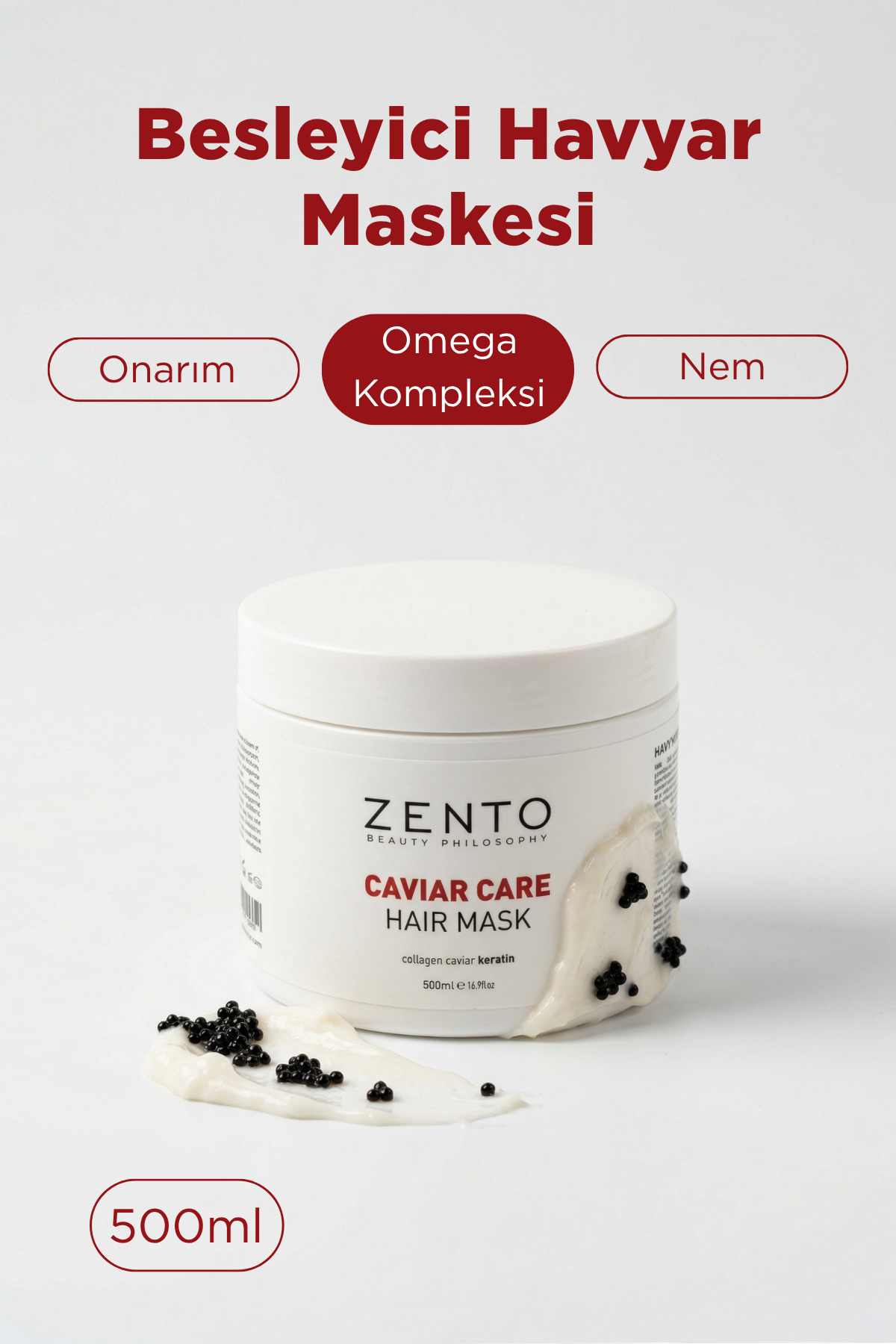 ZENTO Pro Care Absolute Cavıar Care Haır Mask Yoğun Havyar Bakım Saç Maskesi 500 ml