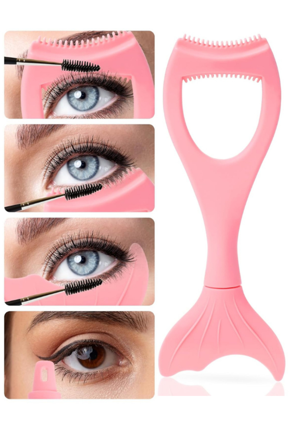 SheMask Kirpik Kıvırıcı Eyeliner Çekme Aparatı Profesyonel Kirpik Tarağı Eyeliner Şablonu Kirpik Ayırıcı