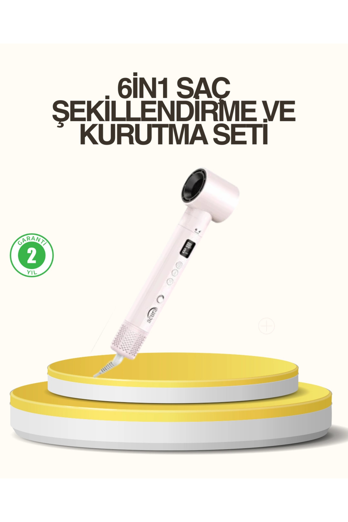 Bucuks Mey İthalat® Motorlu LCD Ekranlı Saç Şekillendirme Seti