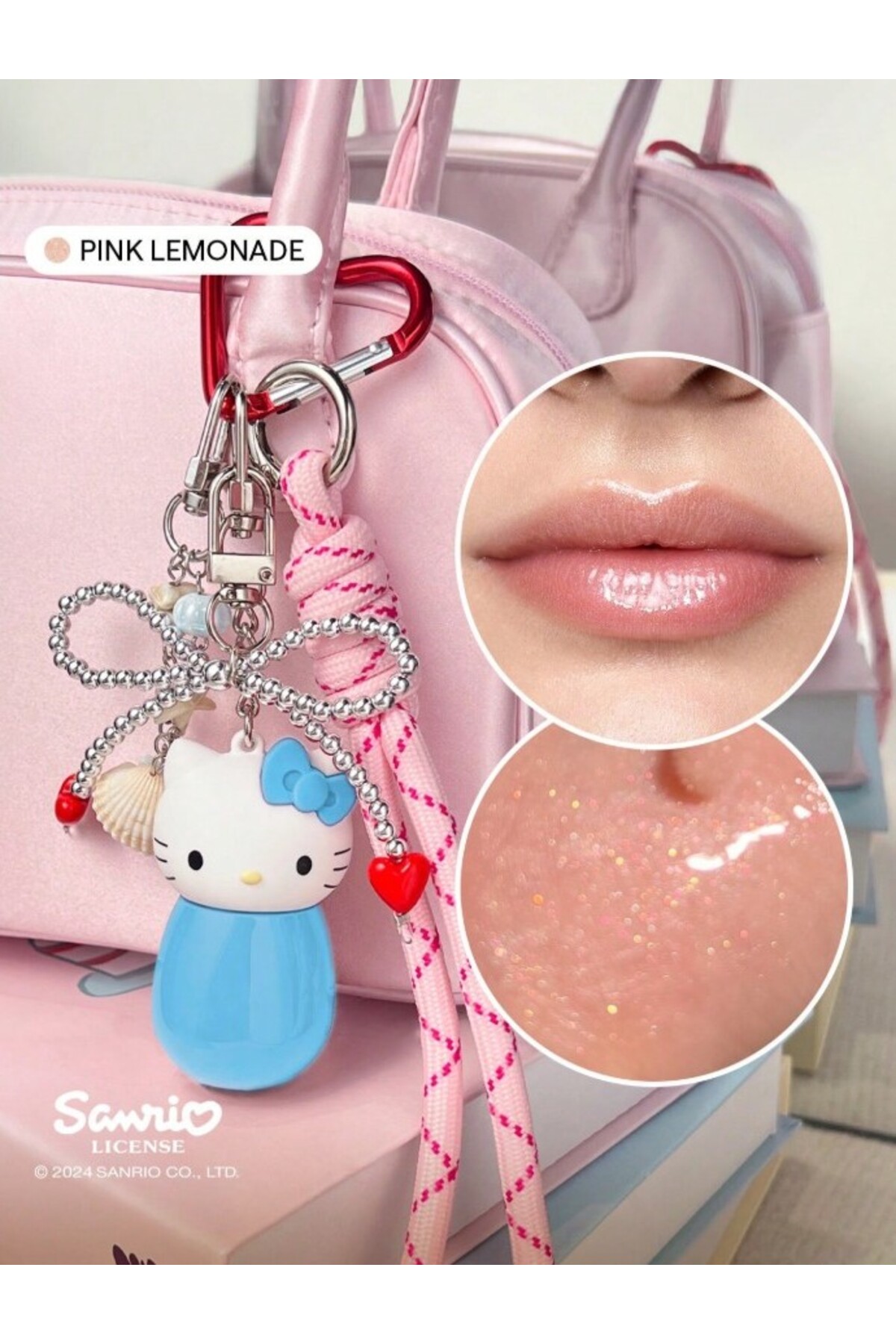 SHEGLAM Hello Kitty x Poolside Perfection Lip Glaze(Parlak &Nemlendirici &Parlatıcısı /Lip Oil Etkili Gloss)