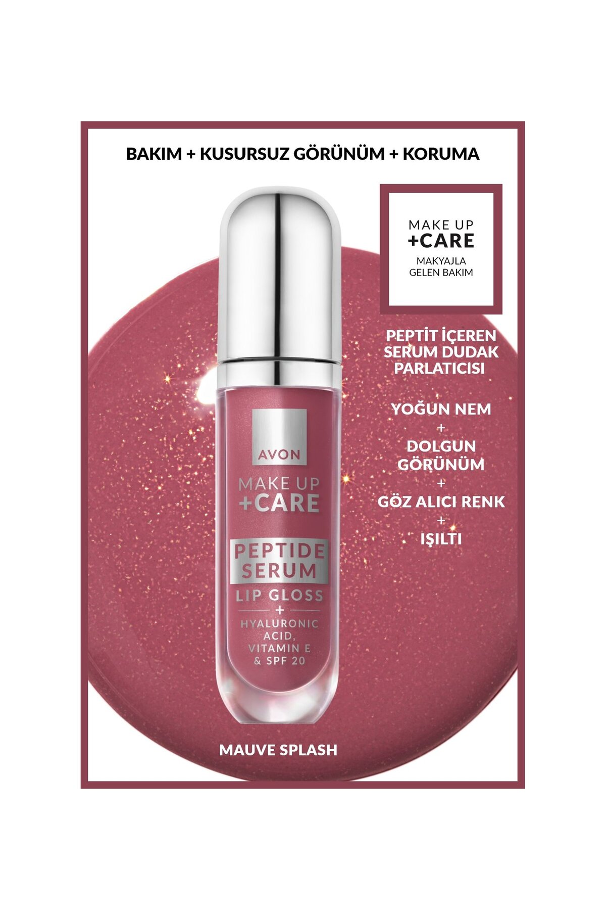 AVON Make Up Care Peptit İçeren Serum Gloss Dudak Parlatıcısı