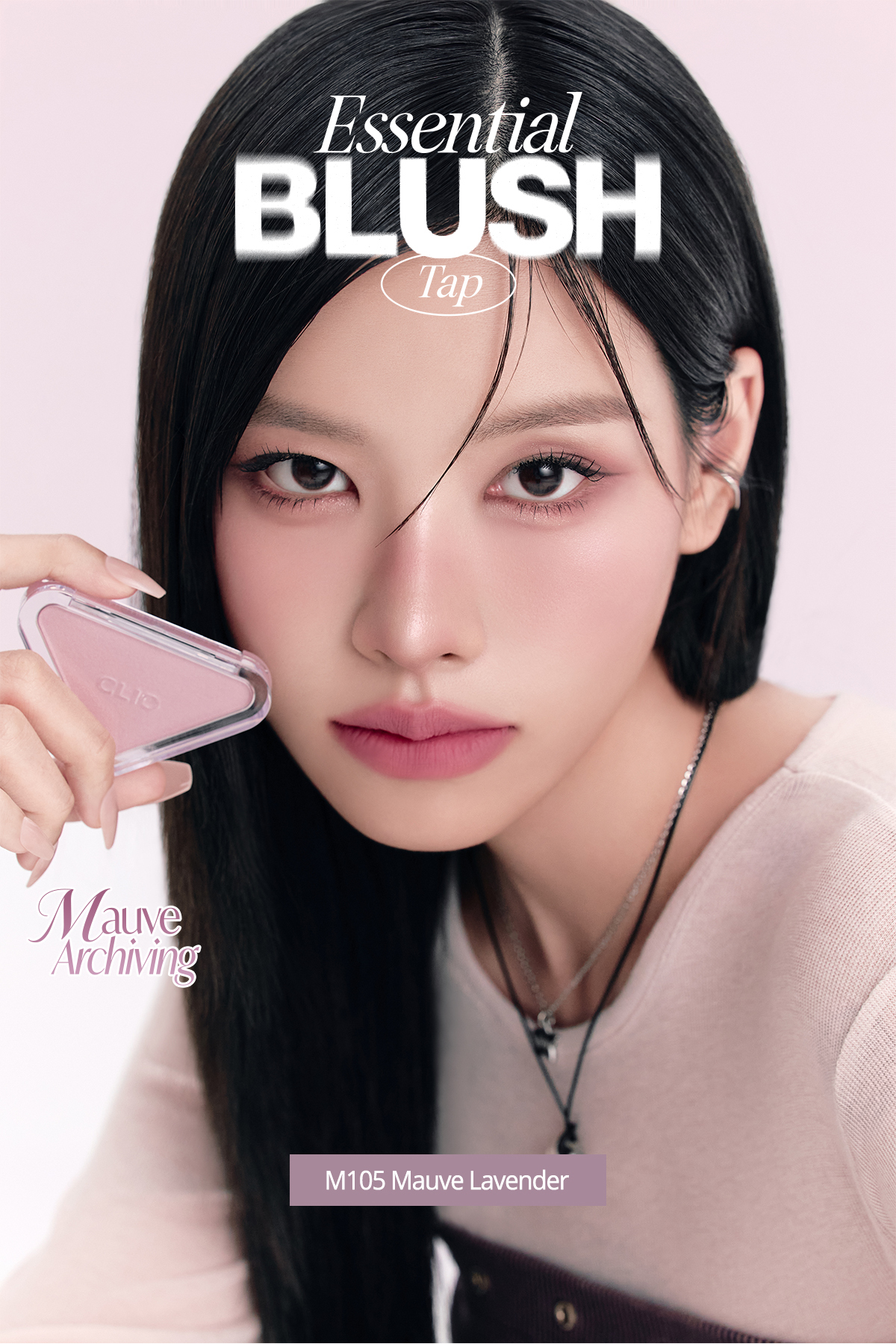 CLIO Katmanlanabilir Yumuşak Dokulu Kadife Bitişli Allık Essential Blush Tap (M105 Mauve Lavender)
