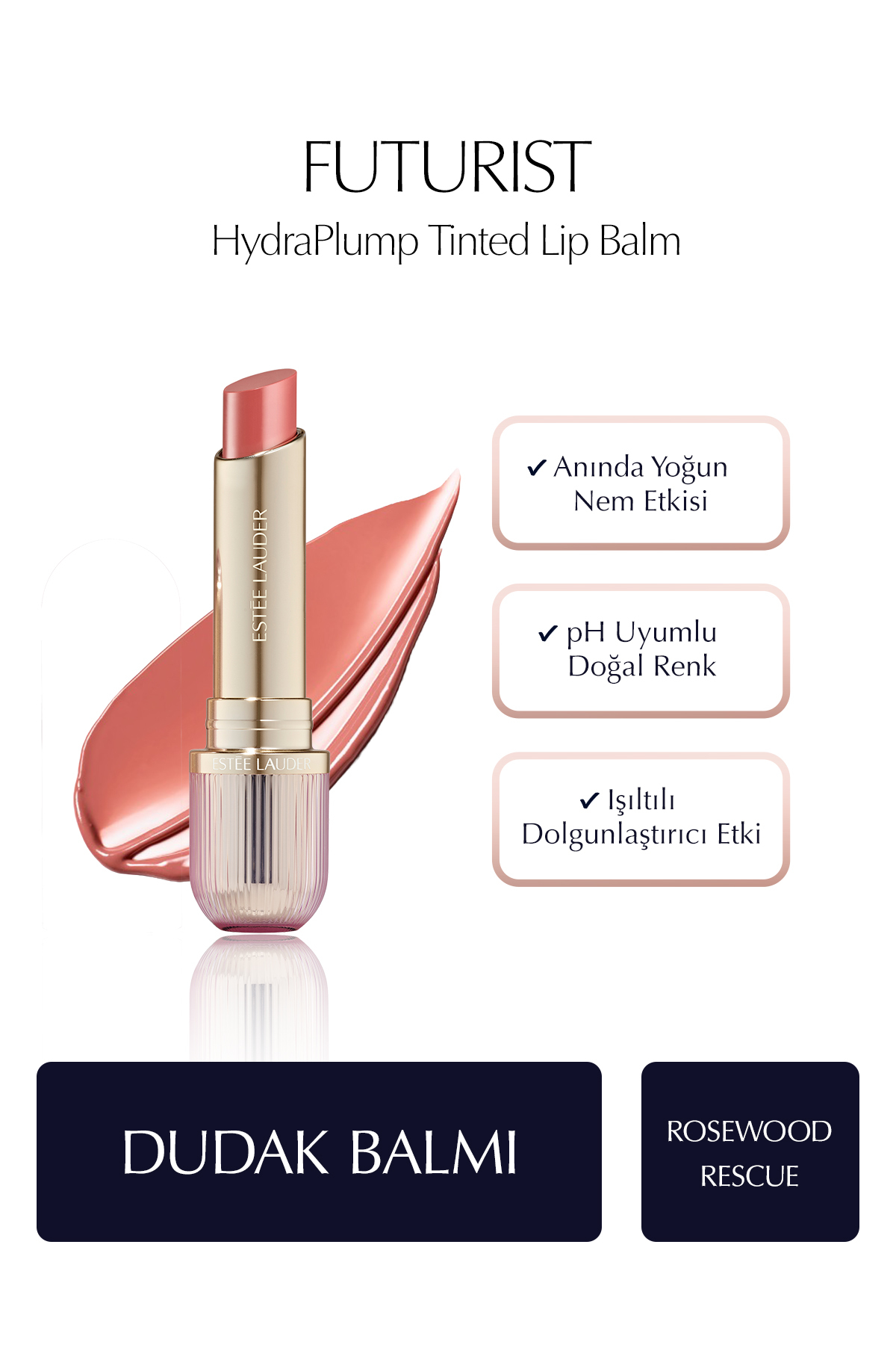 Estee Lauder Futurist HydraPlump Tinted Lip Balm - Renk: Rosewood Rescue