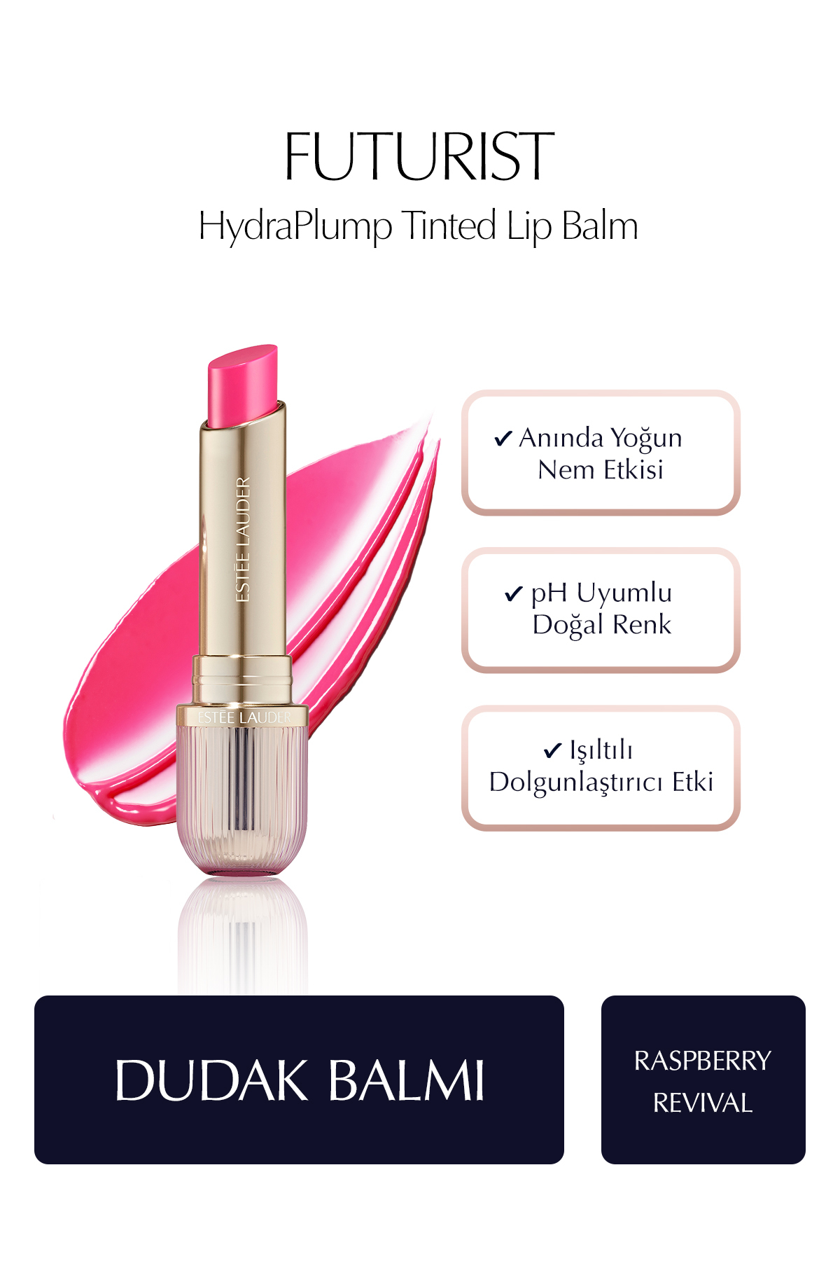Estee Lauder Futurist HydraPlump Tinted Lip Balm - Renk: Raspberry Revival