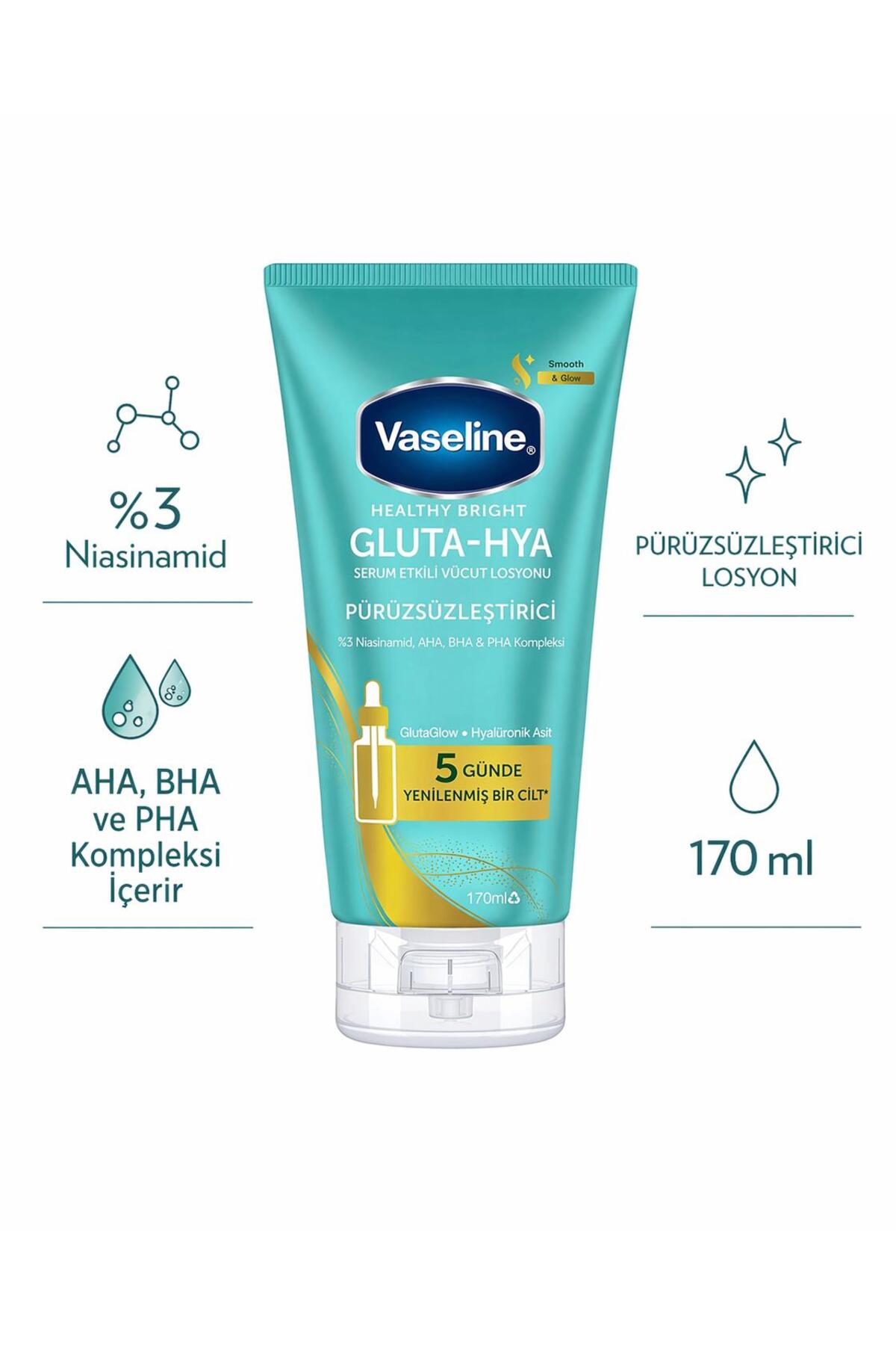 vaselin Gluta-hya Niyasinamid Serum Etkili Vücut Losyonu Pürüzsüzleştirici 170 ml