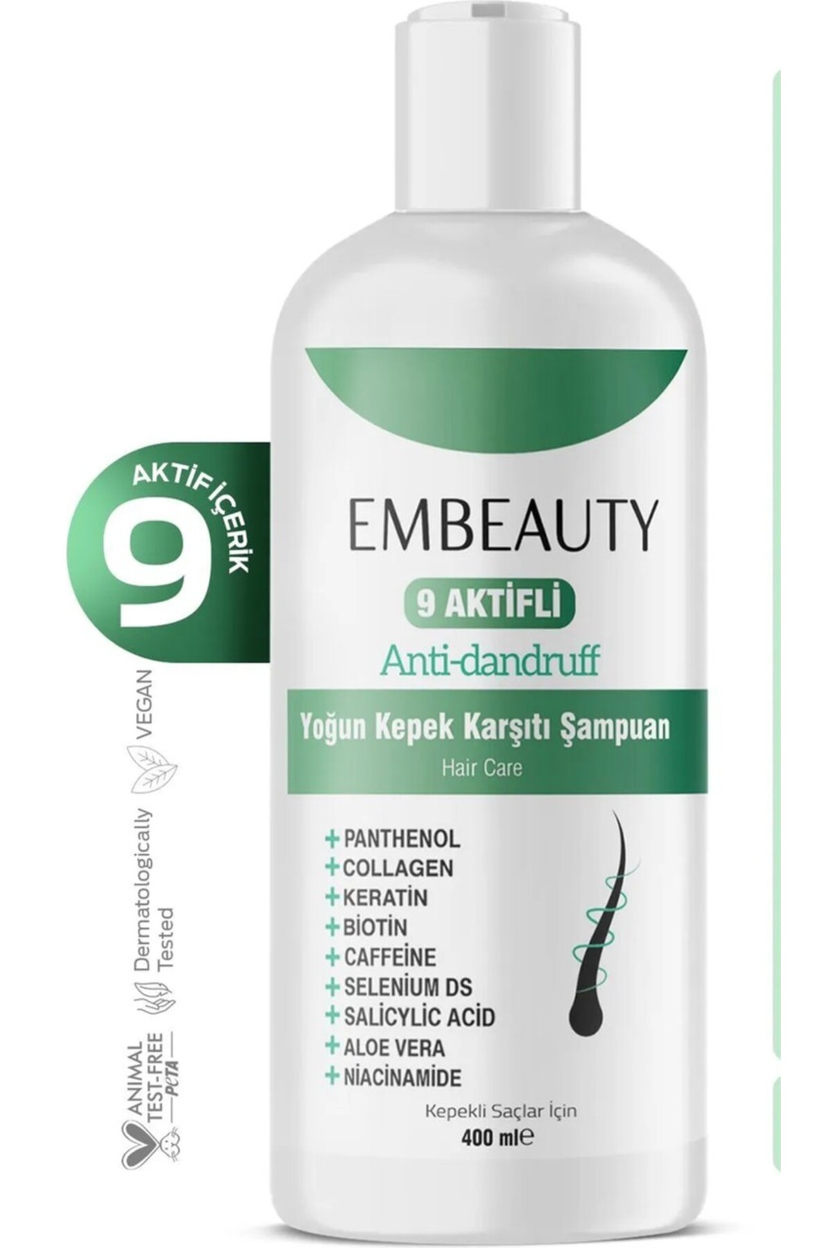 ROSSMANN Embeauty Kepek Ve Egzema Karşıtı 9 Aktifli Kepek Karşıtı Tuzsuz Sampuan 400 ml
