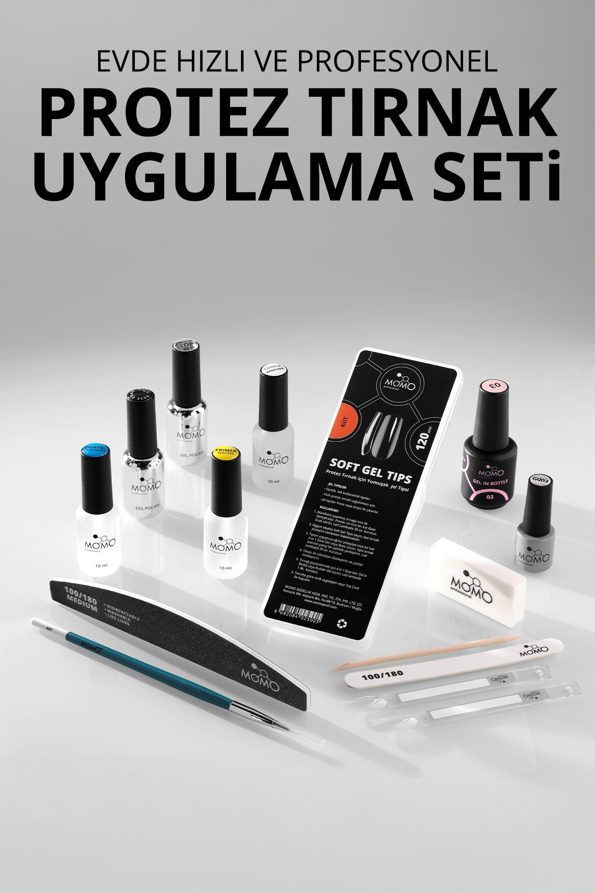 MOMO professional Protez Tırnak Uygulama Seti