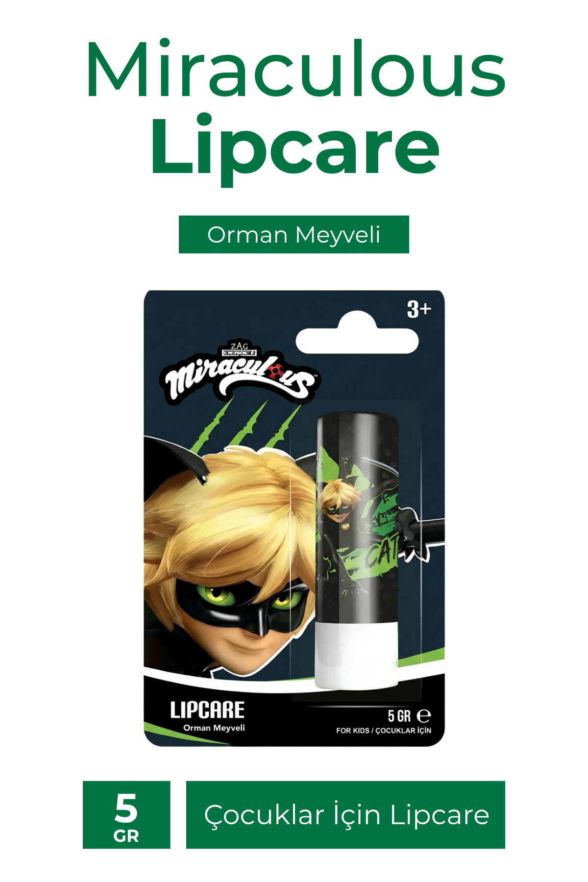 Miraculous Erkek Karakedi Lipcare 5 gr Renksiz Stick