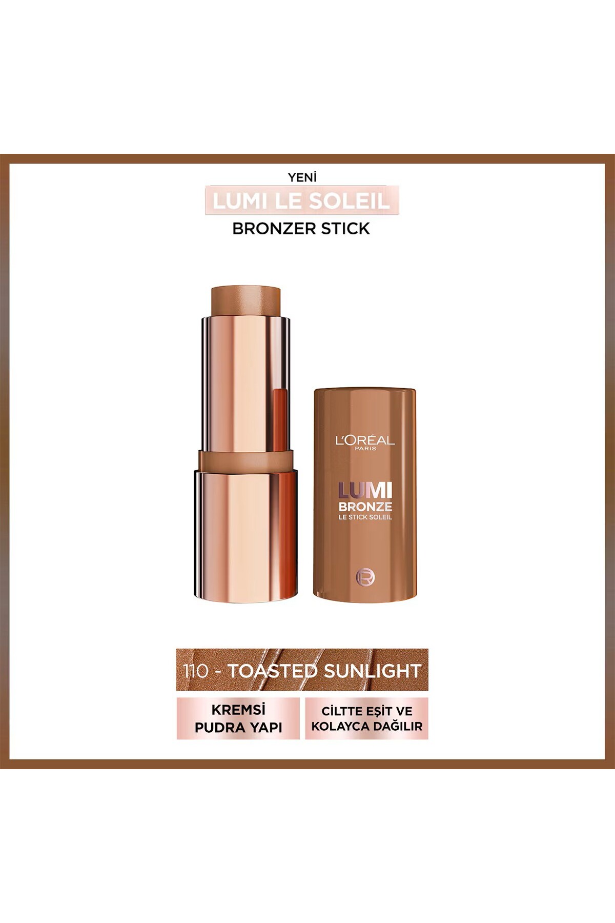 L'Oreal Paris L'Oréal Paris Lumi Bronzlaştırıcı Stick 110 Toasted Sunlight – Işıltılı Doğal Bronz Etki
