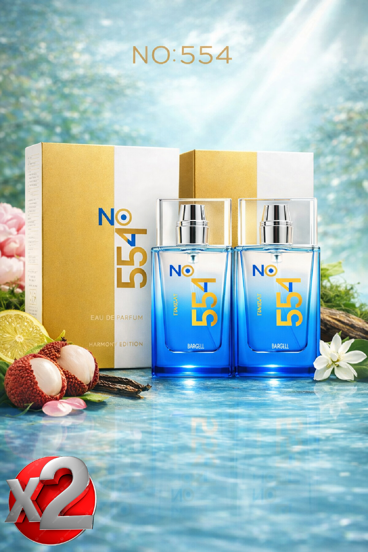 Bargello NO:554 Unisex Floral Parfüm 50 ml EDP-x2(2ADET)