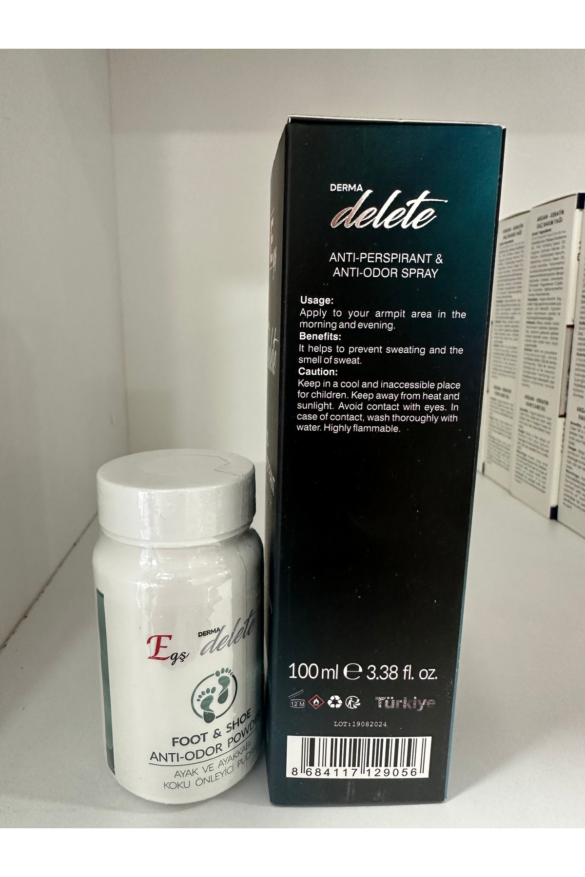 Egş DERMA delete TER KOKU SPREYİ + AYAK KOKU PUDRASI