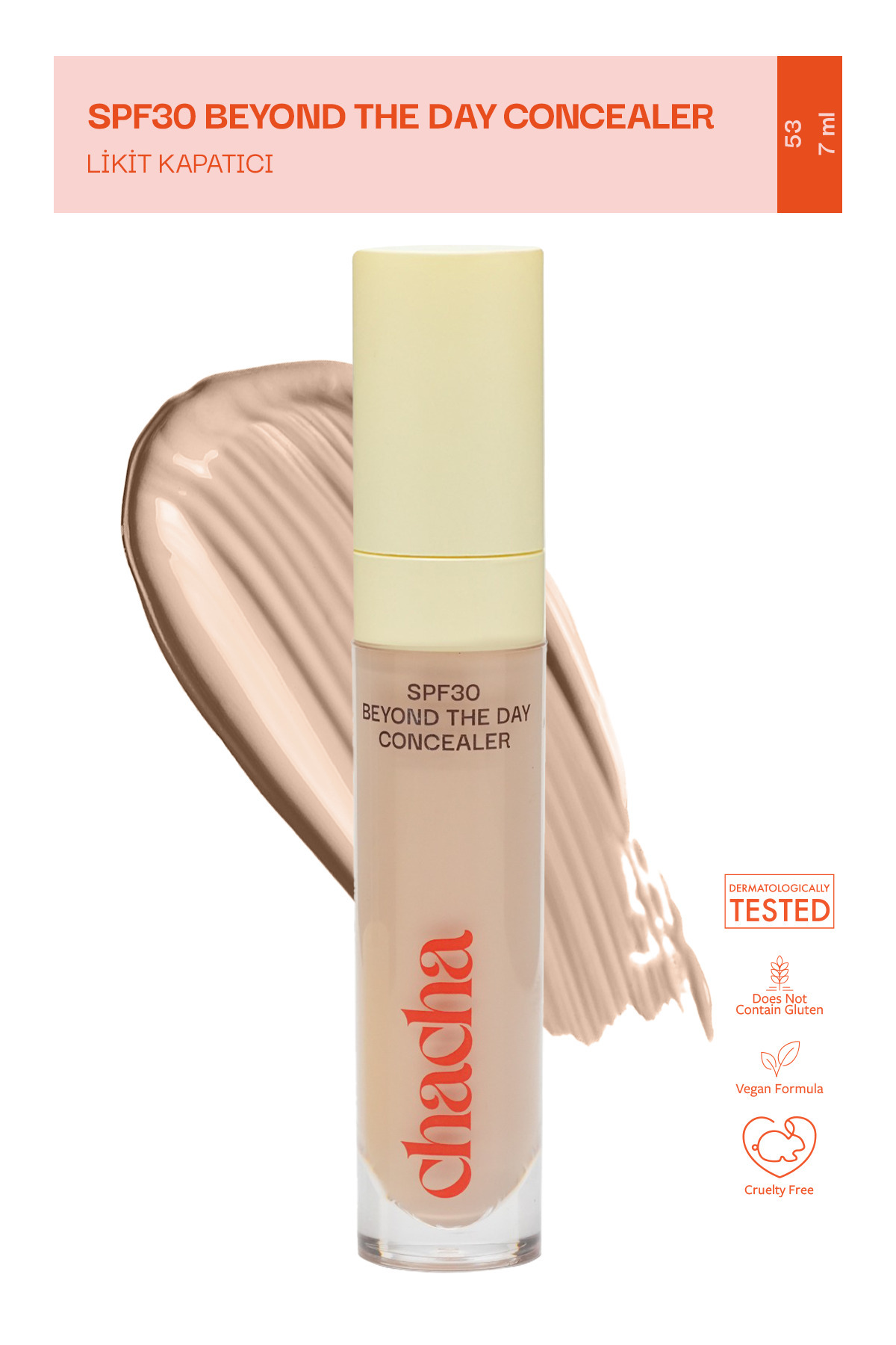 cha cha SPF30 Beyond The Day Concealer - Likit Kapatıcı - Beige 53