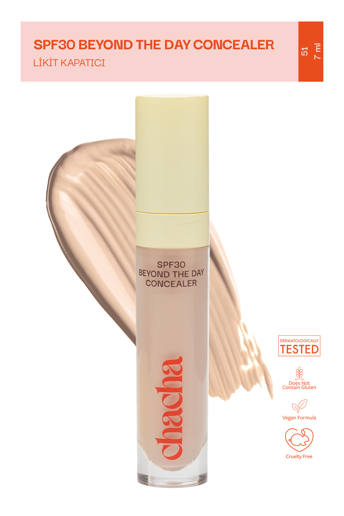 cha cha SPF30 Beyond The Day Concealer - Likit Kapatıcı - 51