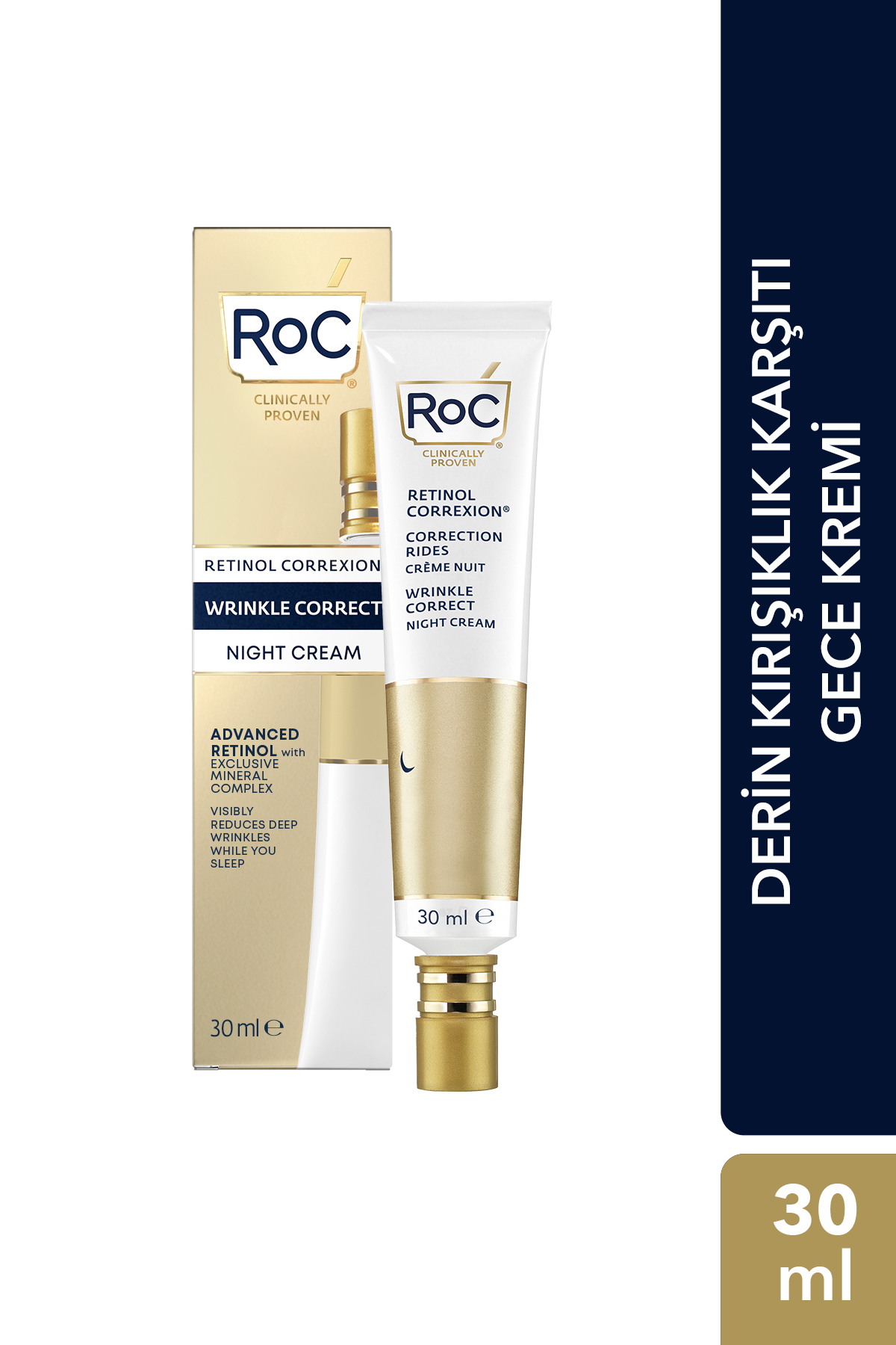 Roc Retinol Correxion Wrinkle Correct Yaşlanma Karşıtı Gece Bakım Kremi 30ML