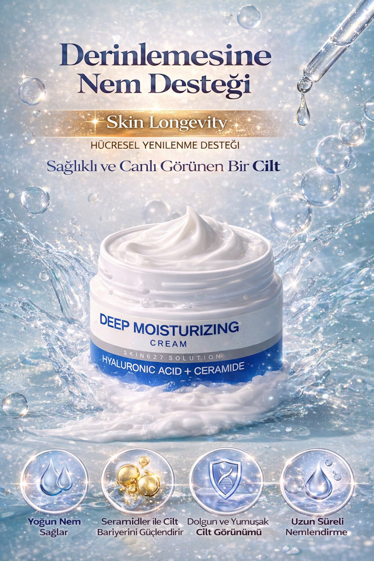 SKIN627 KORE KOZMETİK Yoğun Nemlendirici ve Kırışıklık Karşıtı Krem