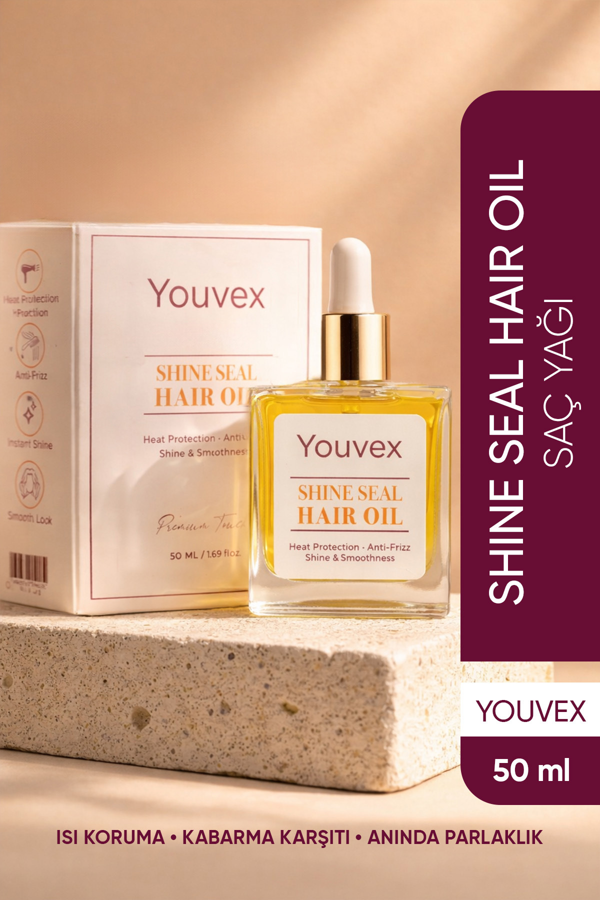 The Youvex Shine Seal Saç Bakım Yağı 50 ml