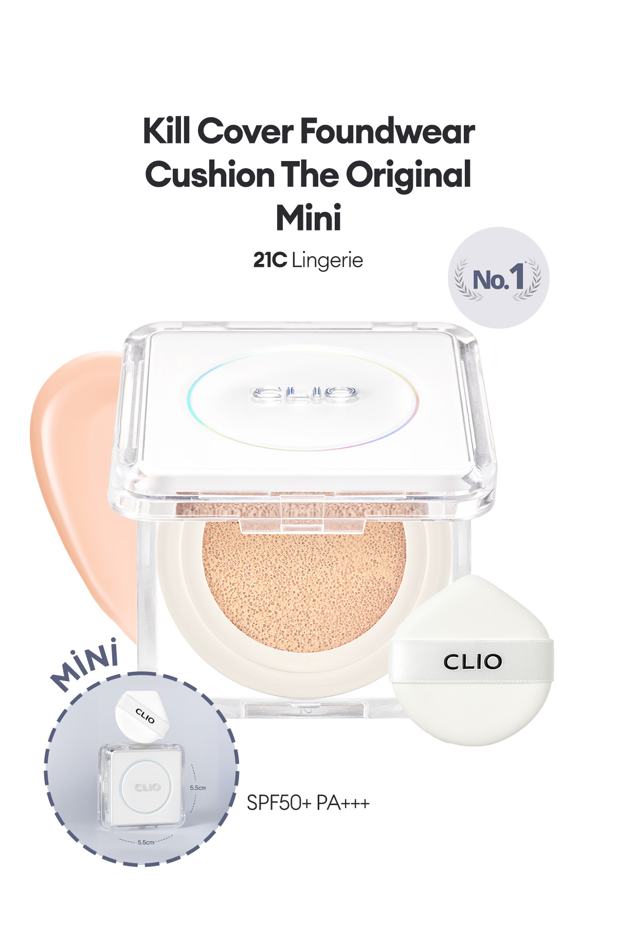 CLIO Mat Bitişli Kill Cover Founwear Cushion The Original Mini (21C Lingerie) SPF50+ PA+++