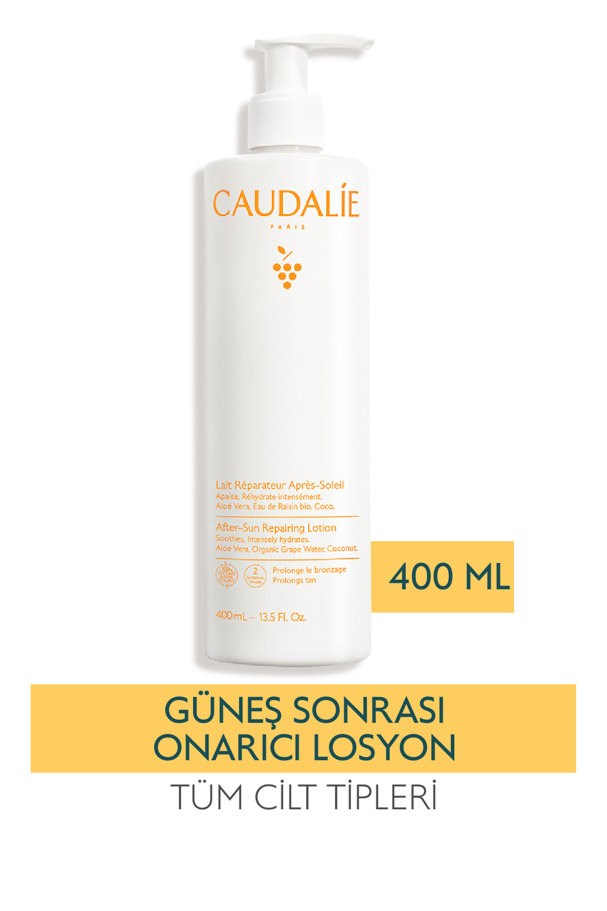 Caudalie Güneş Sonrası Onarıcı Bakım Losyonu 400 mL
