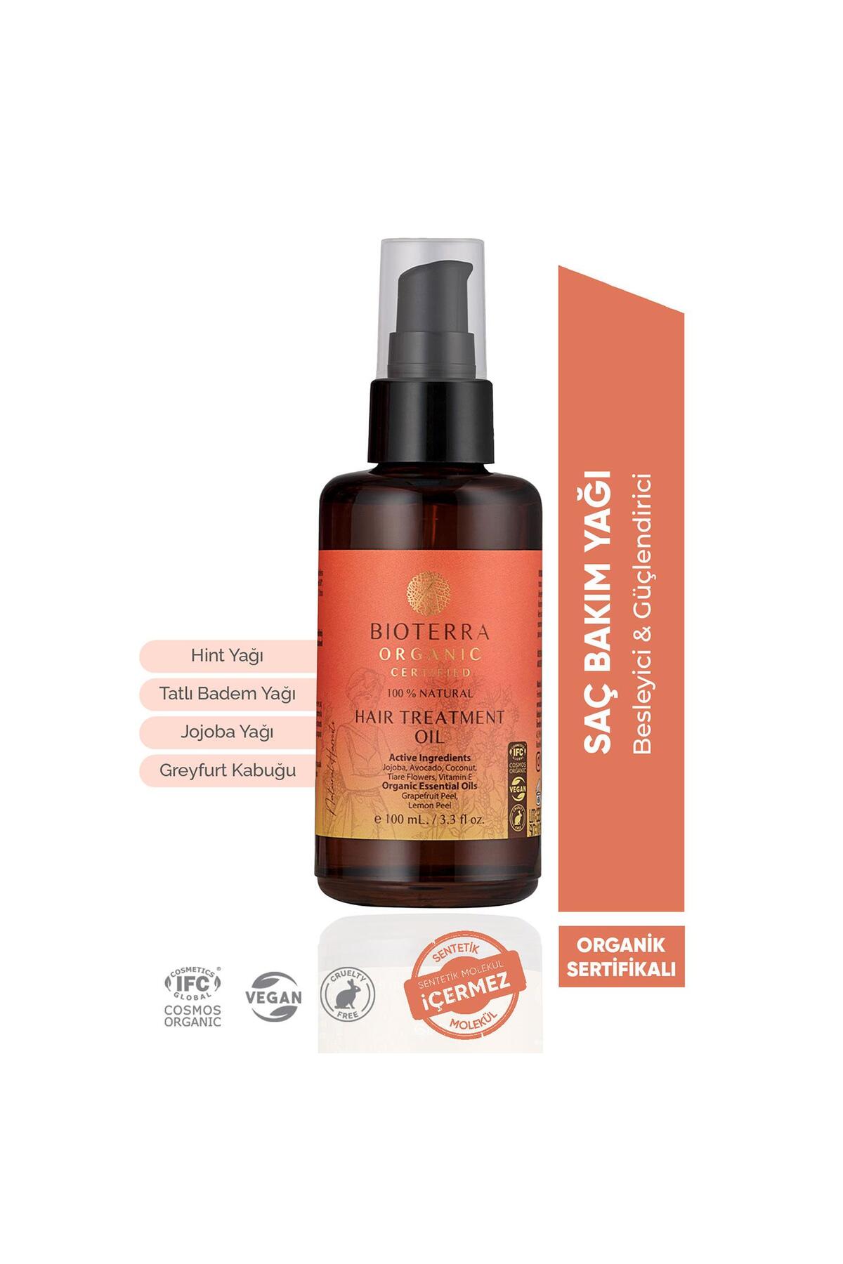 Bioterra Organik Saç Bakım Yağı Hair Treatment Oil 100 ml