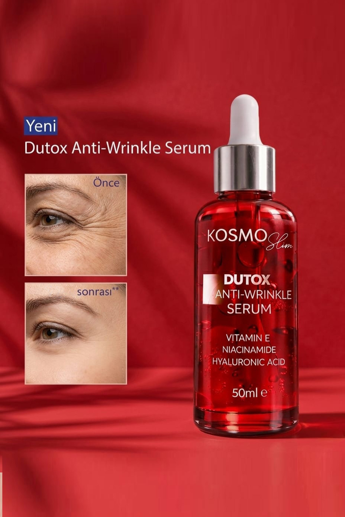 kosmo slim Dutox Kırışıklık Karşıtı Cilt Serumu | Collagen Ve Hyaluronic Acid - 50 ml