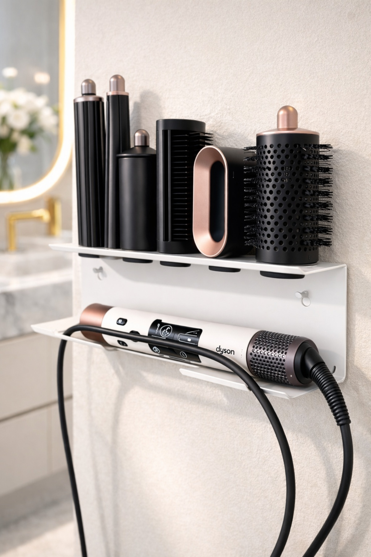 VENON METAL Beyaz Saç Makinesi Dyson ❤️Aparat Airwrap Multistyler Uyumlu Düzenleyici Stand Saç Makine