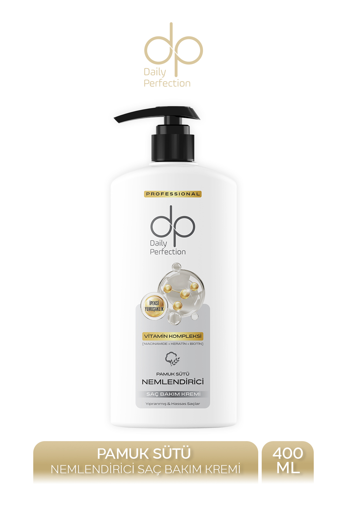 dp Daily Perfection Saç Bakım Kremi Pamuk Sütü 400 ml