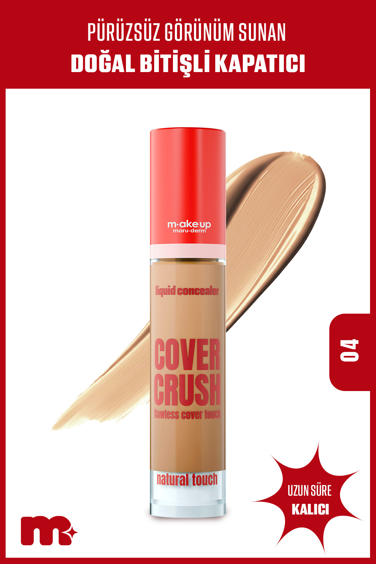 Maru.Derm make up maruderm Flawless Touch Liquid Concealer No 04 – Doğal Bitişli Sıvı Kapatıcı