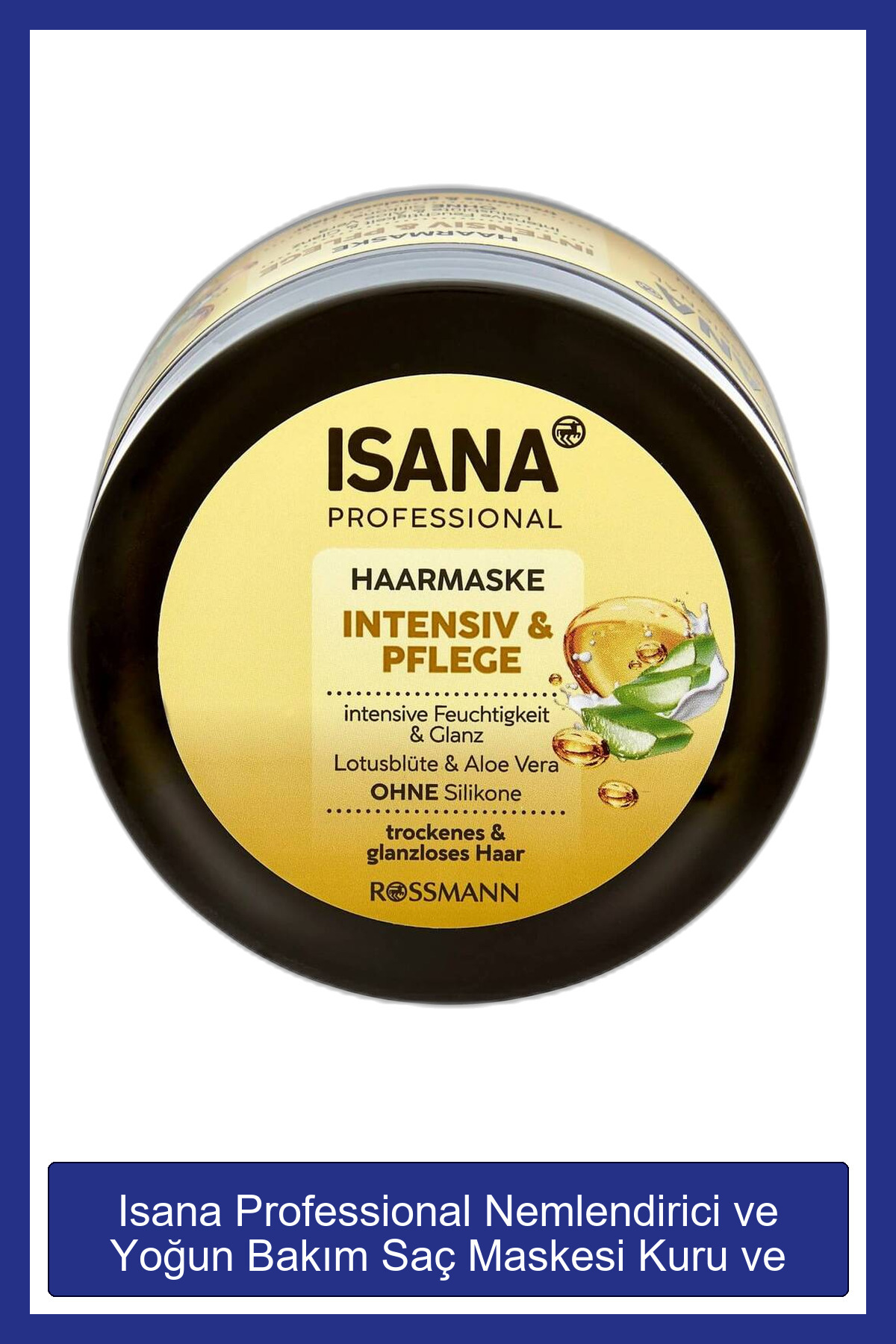 ISANA Professional Nemlendirici ve Yoğun Bakım Saç Maskesi Kuru ve Cansız Saçlar İçin, 250 ml