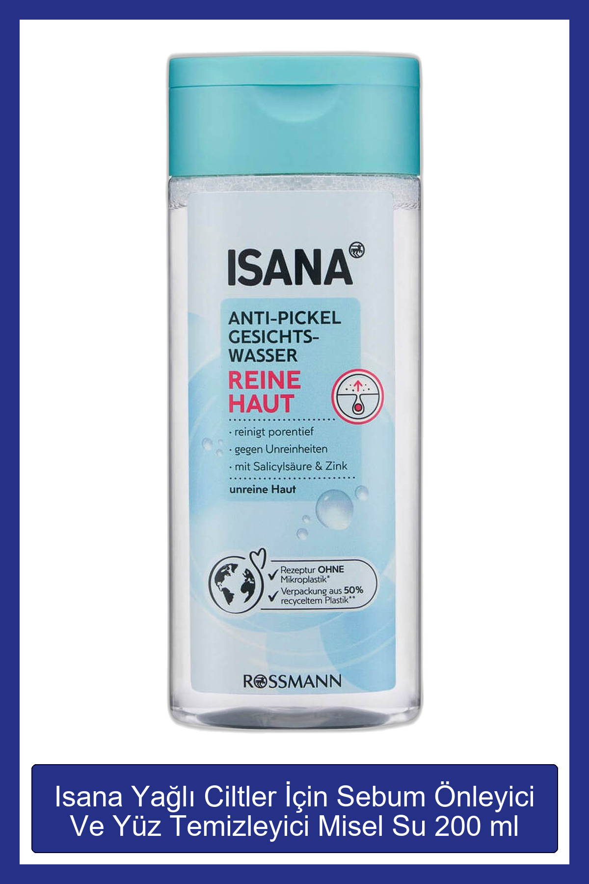 ISANA Yağlı Ciltler İçin Sebum Önleyici Ve Yüz Temizleyici Misel Su 200 ml