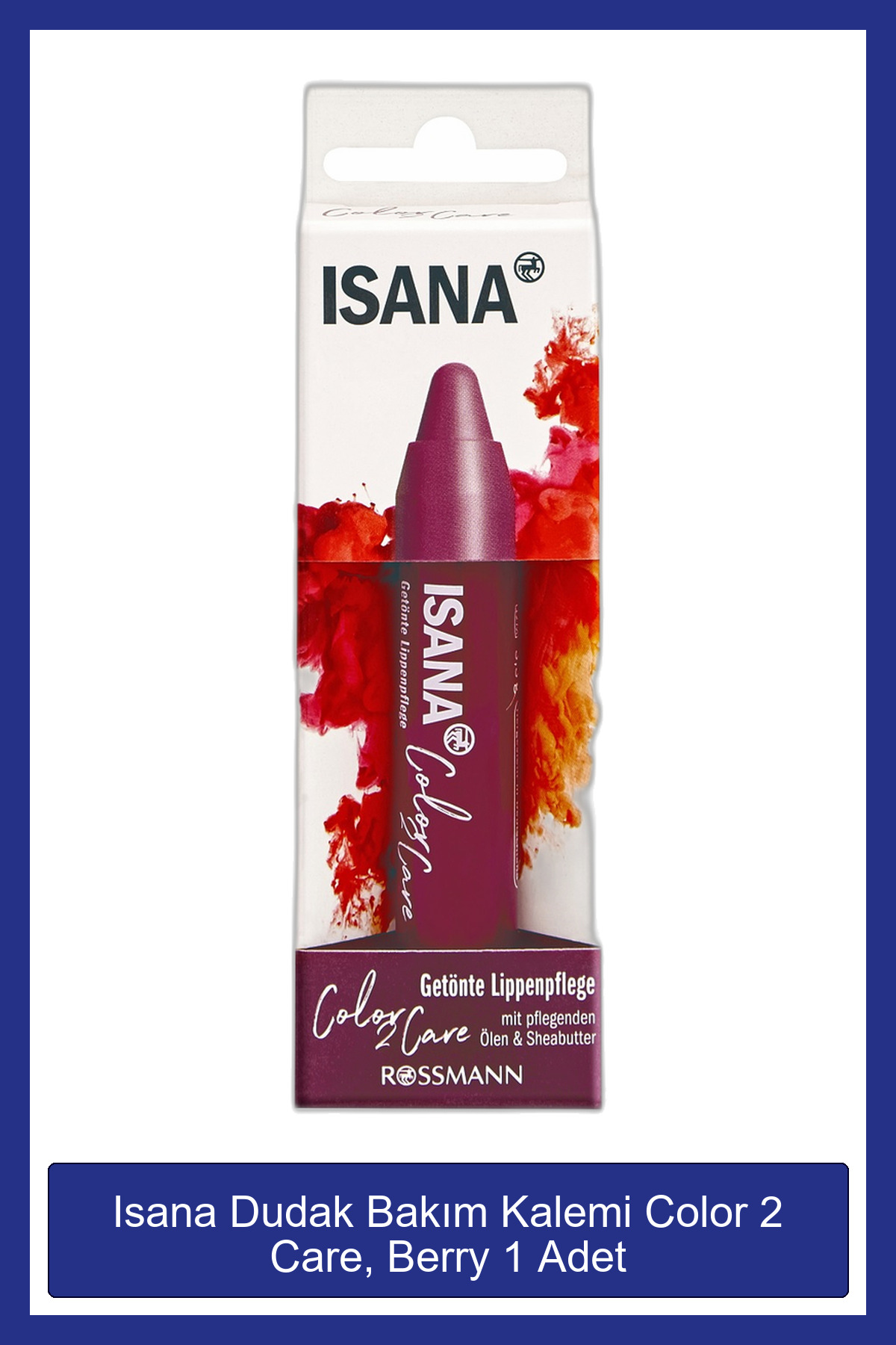 ISANA Dudak Bakım Kalemi Color 2 Care, Berry 1 Adet