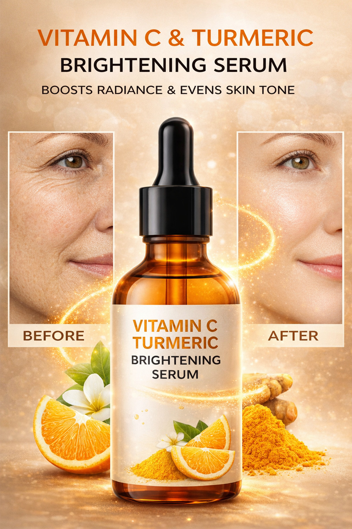 Puredermine Vitamin C & Zerdeçal Serum ile Lekeleri Azaltın, Gözenekleri Sıkılaştırın, Akne Görünümünü Yatıştırın