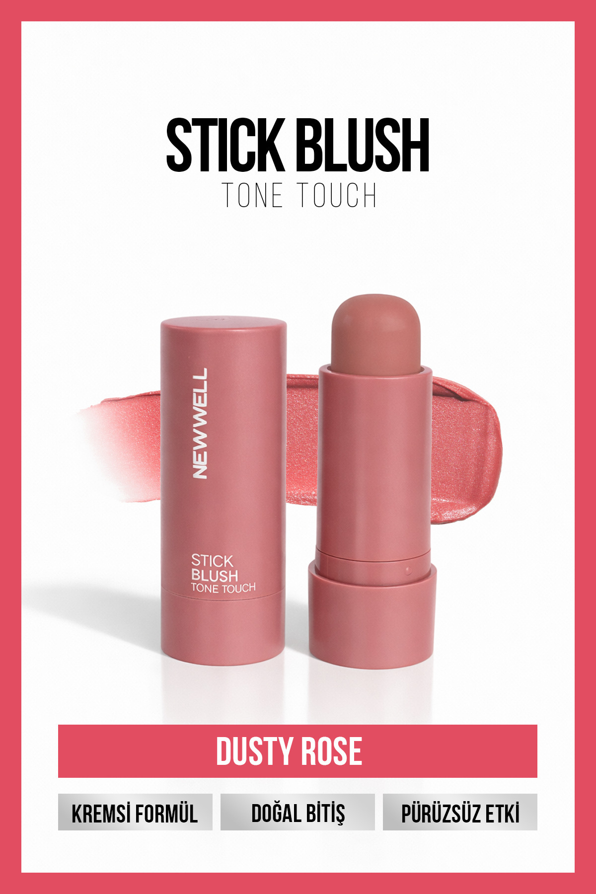 New Well Stick Blush Tone Touch Dusty Rose 02 – Stick Allık