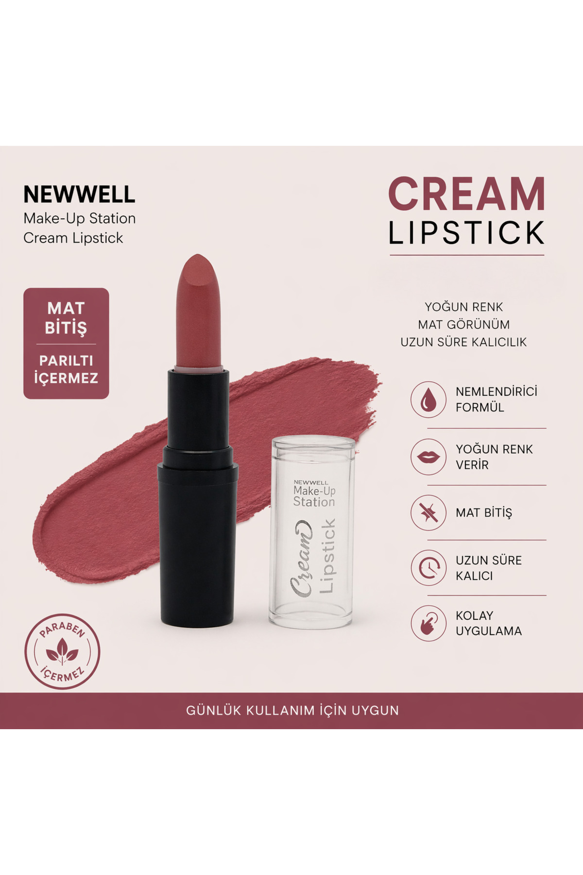 New Well Newwel Make Up Station Cream Lipstick