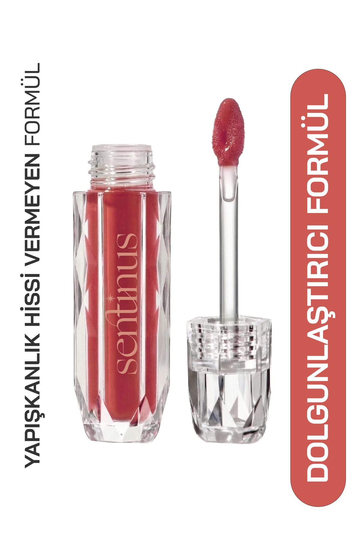 Sentinus LUNA Lip Gloss – Cam Etkili (Glass Lips), Parlak & Nemlendirici Dudak Parlatıcısı