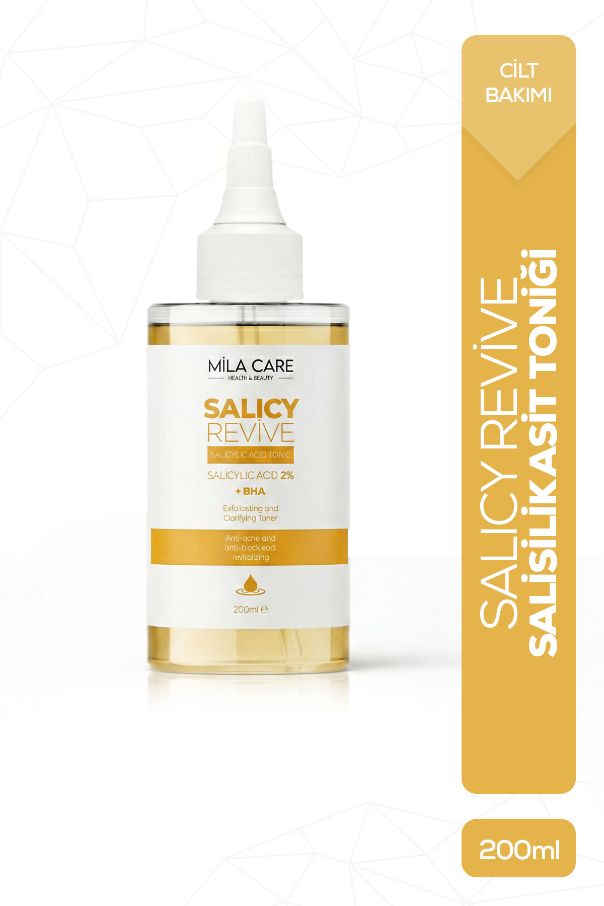 Mila Care Health&Beauty Akne & Siyah Nokta Karşıtı Gözenek Sıkılaştırıcı Salisilik Asit Tonik 200ml