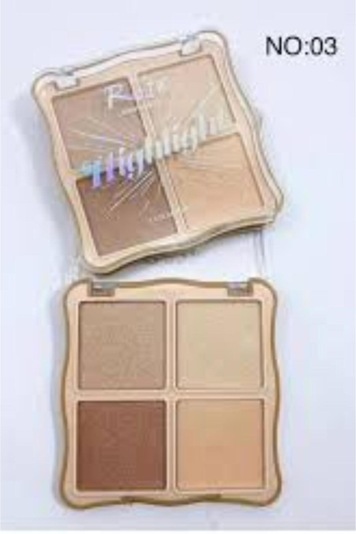 GÖZDEM BİJUTERİ ROSE Cosmetics Highlight 4 Colors Palette 4 Renkli Aydınlatıcı Paleti