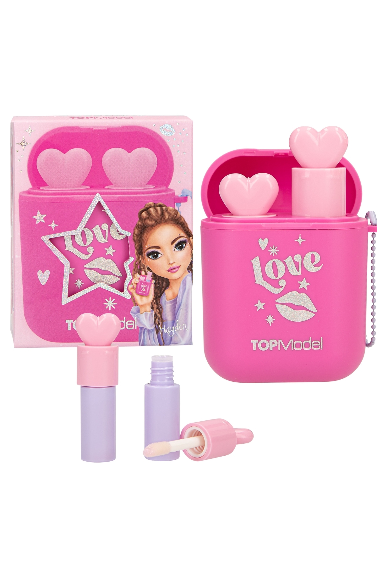 Top Model by Depesche TOPModel Beauty and Me 2’li Lip Gloss Seti - Kulaklık Kutusu Figürlü Çanta Aksesuarı