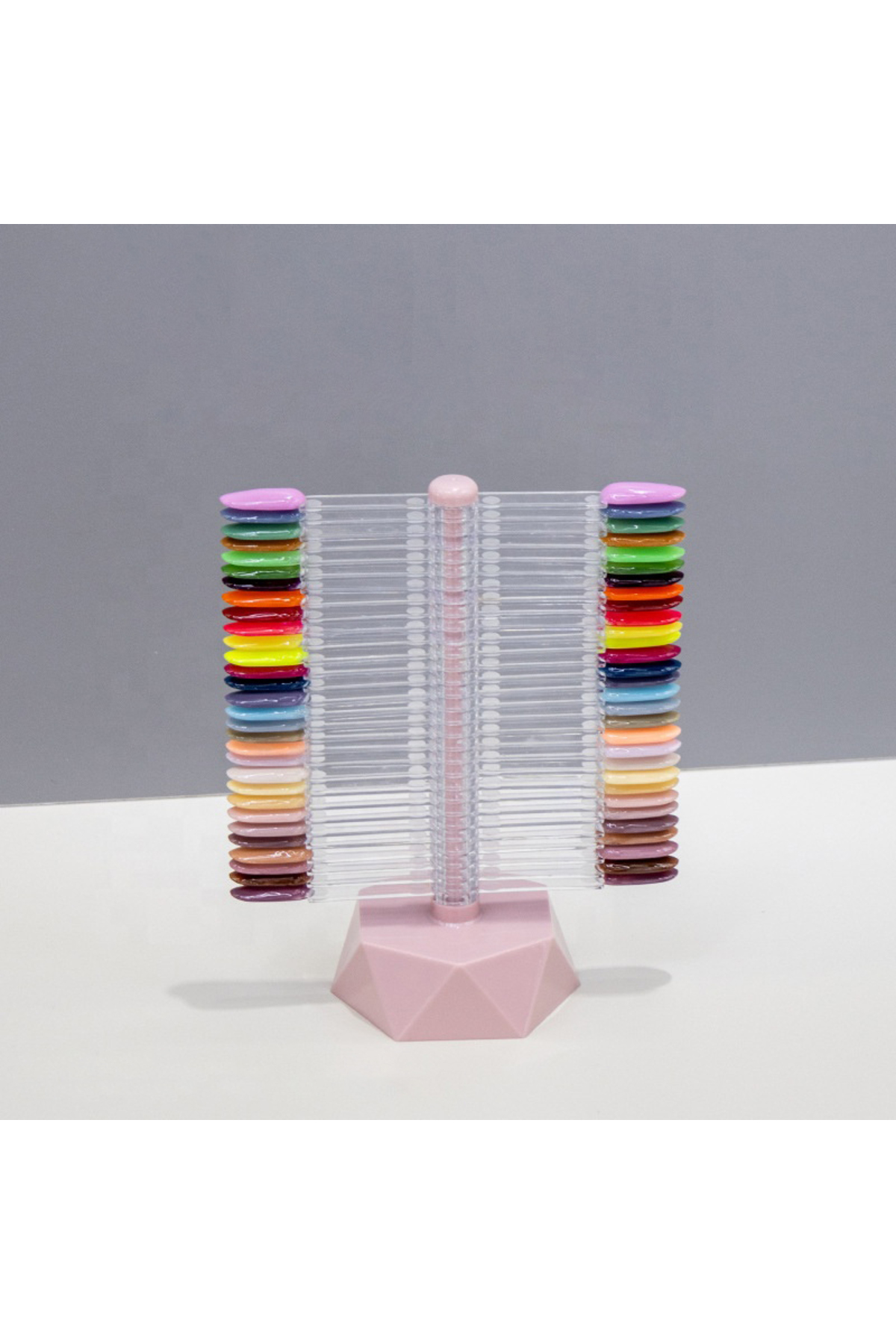 aba nails 60lı Standlı Oje Jel Tırnak Renk Kartelası (Oval)