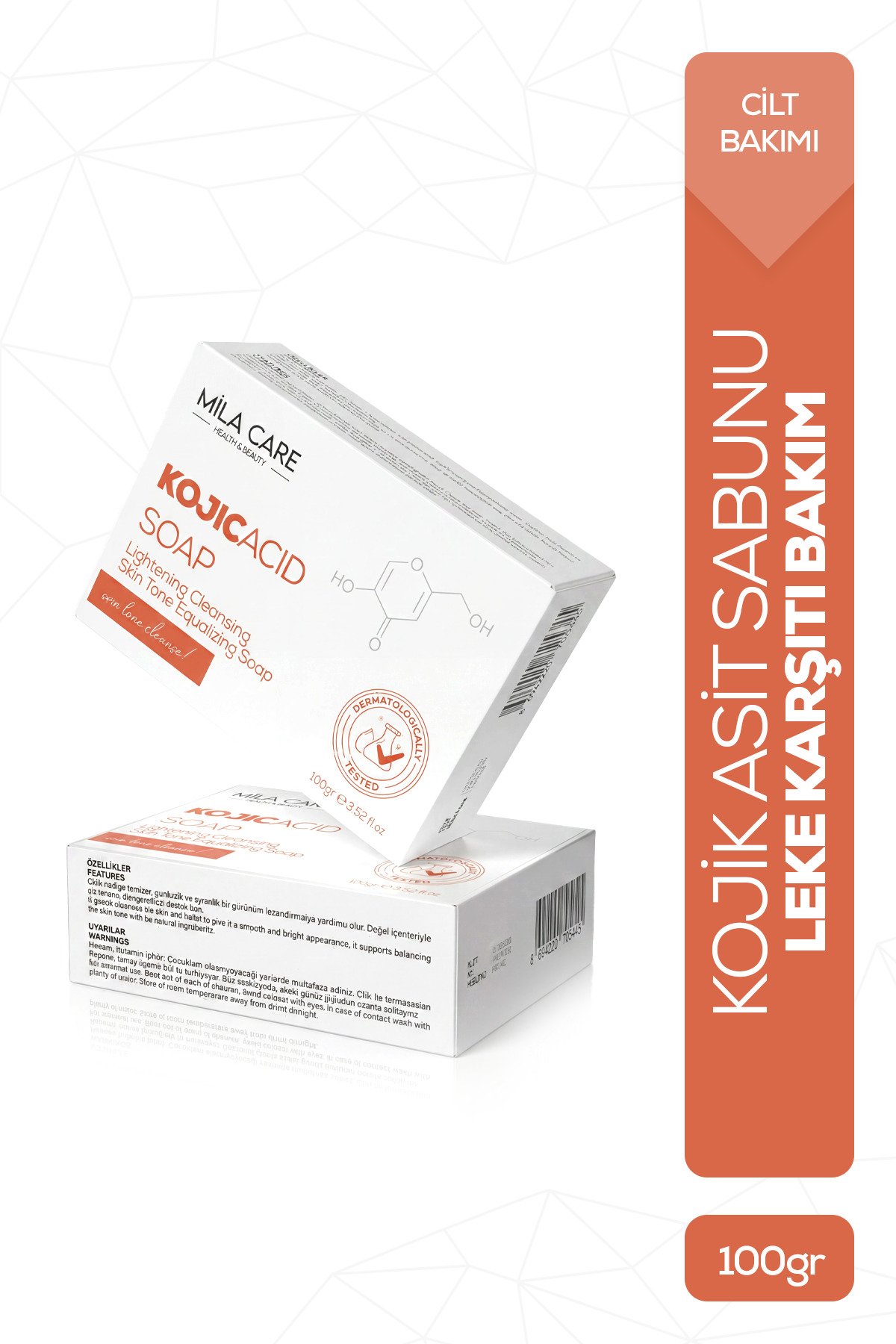 Mila Care Health&Beauty Kojik Asit Sabunu Leke Karşıtı Bakım Zerdeçal Özlü 100gr