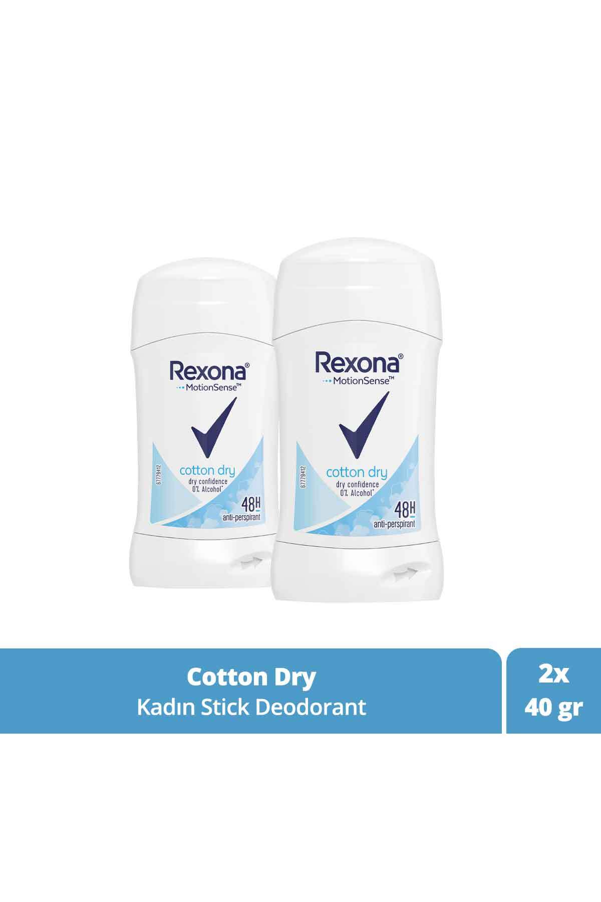 Rexona Motion Sense Kadın Stick Deodorant Cotton Dry 48 Saat Koruma 40 g x2 Adet